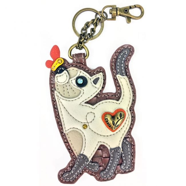 SLIM CAT Siamese Kitty- KEYCHAIN/KEY FOB/COIN PURSE* by Chala、mySite、g9winljtr