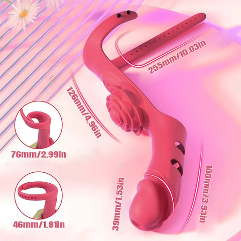 Finger Rose Vibrator with Dual Stimulation