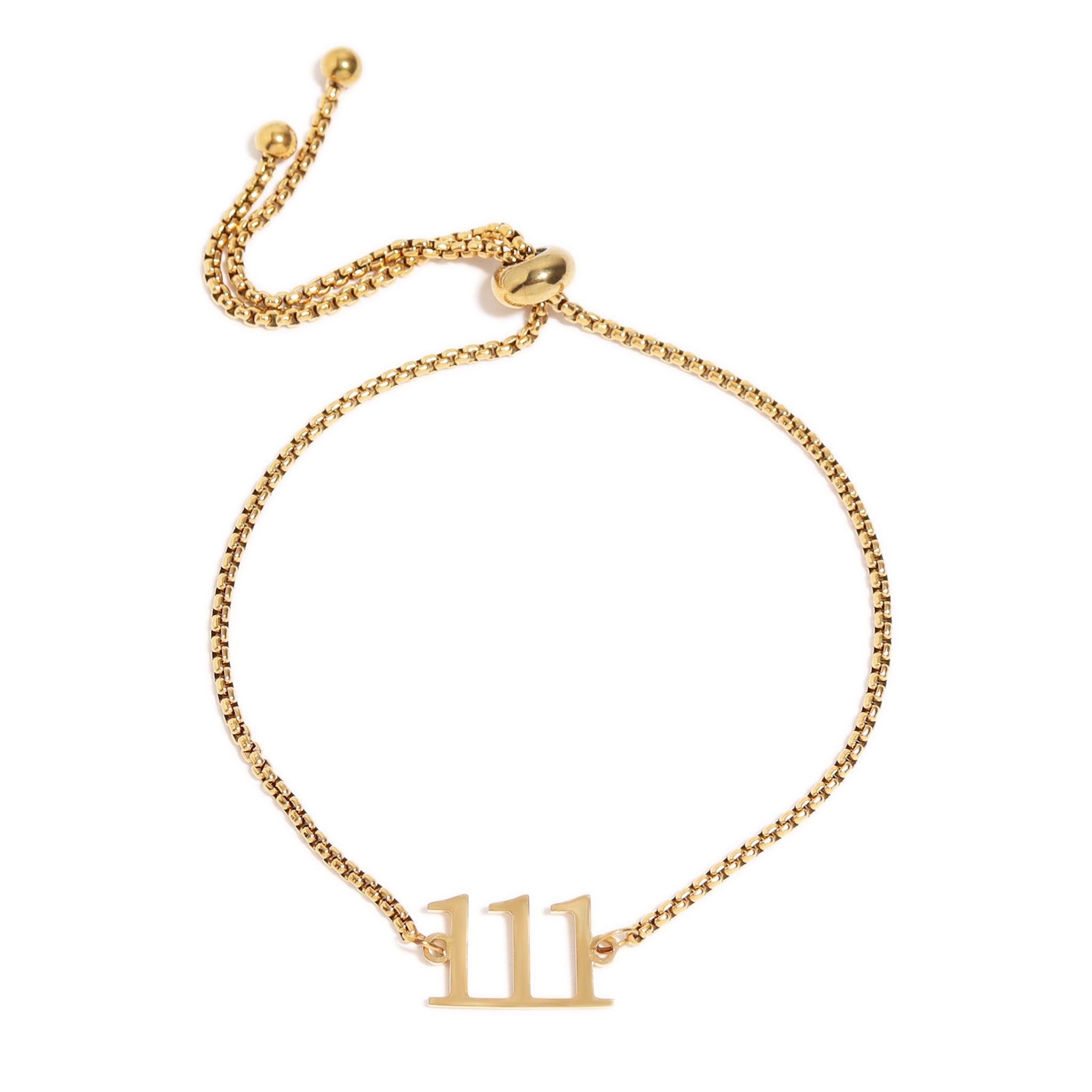 27 PC 18K Gold Stainless Steel Angel Number Bracelet Set / BND0053、mySite、dreamappss