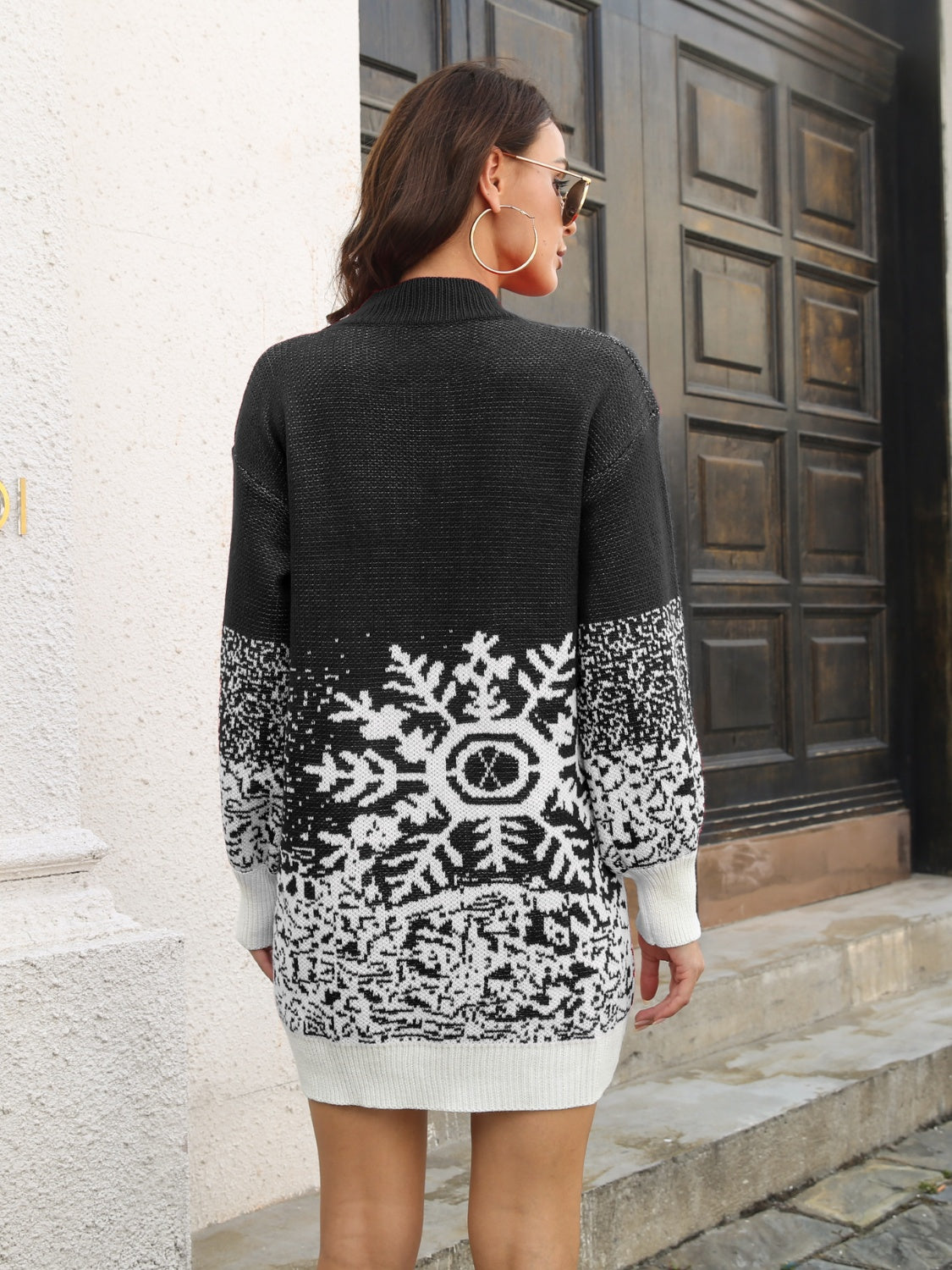  Snowflake Pattern Sweater Dress、mySite、justintrudeaud