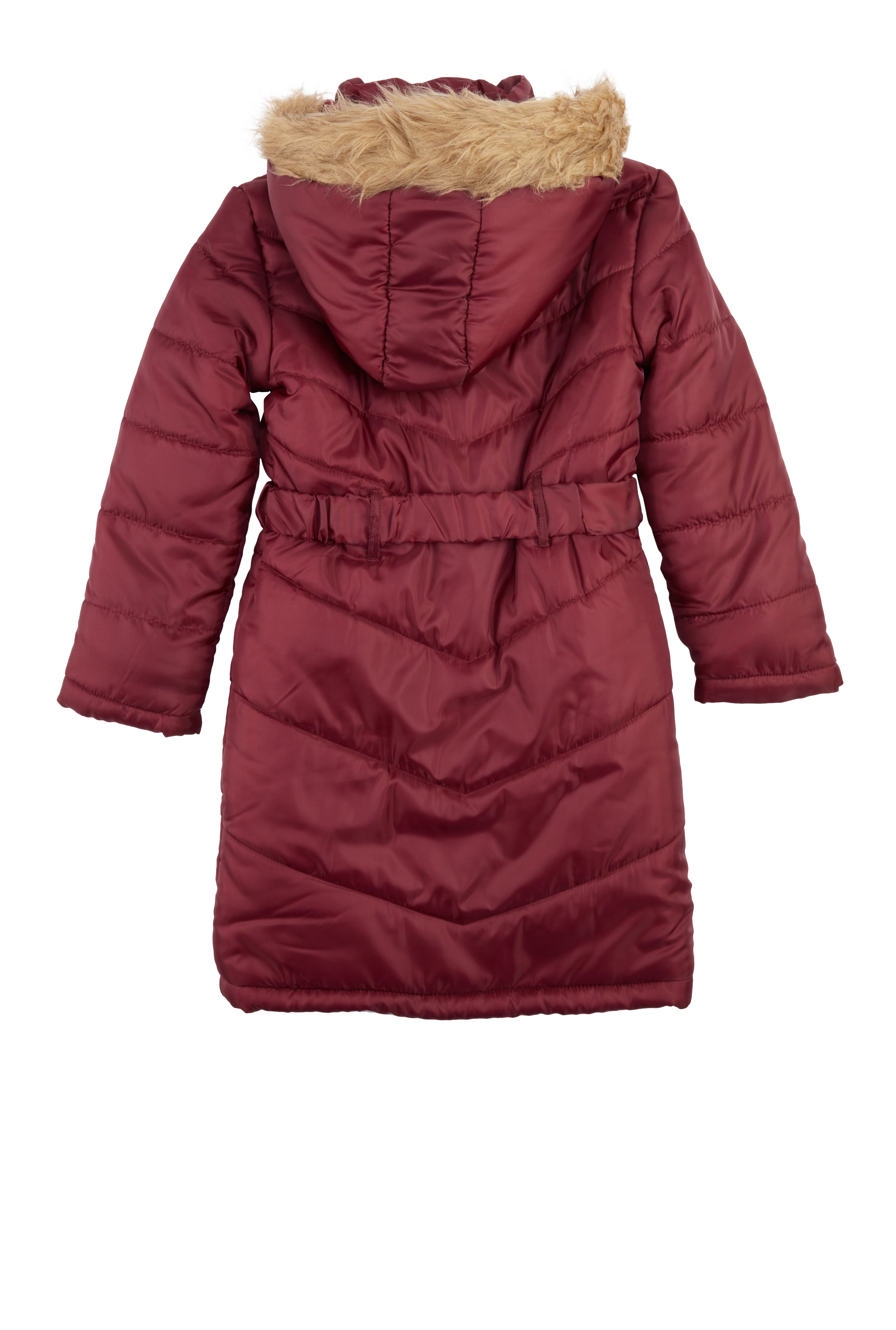 Girls Zip Front Hooded Puffer Jacket、mySite、camillekostekn