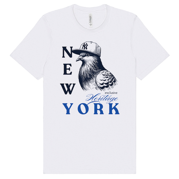 New York Heritage Pigeon Tee - Classic White - Made in U.S.A.、mySite、vikingsvslions