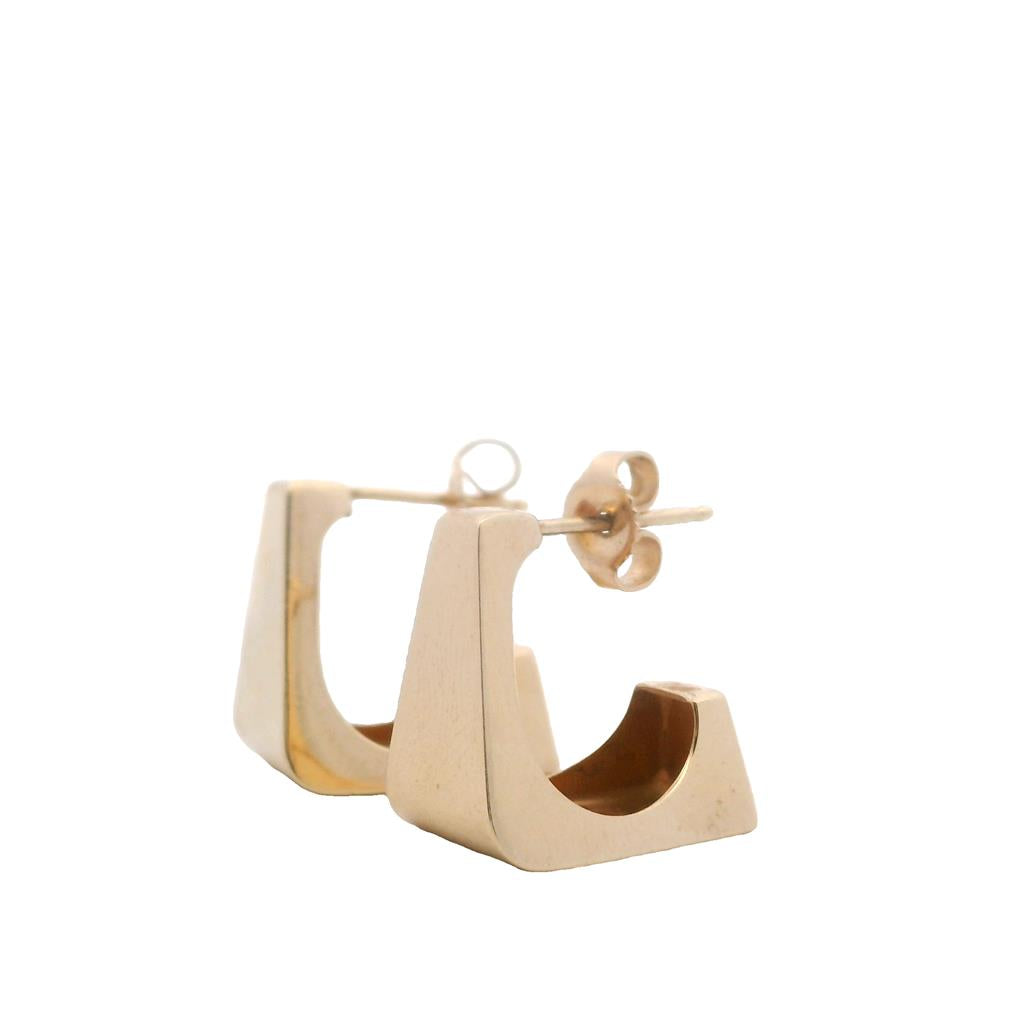 Estate 14K Yellow Gold Square Hoop Earrings、mySite、botmansion