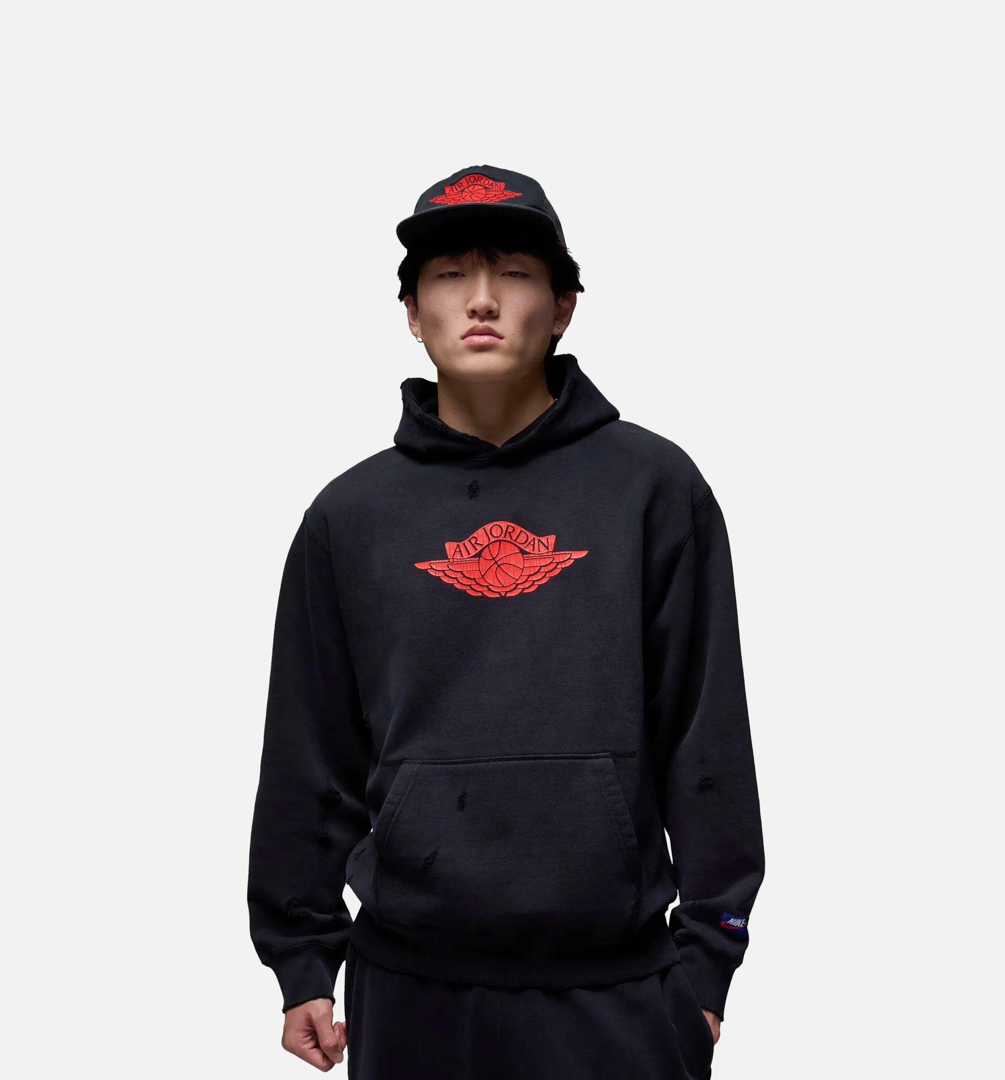 Rare Air Fleece Pullover Mens Hoodie - Black/Red、mySite、dreamappss