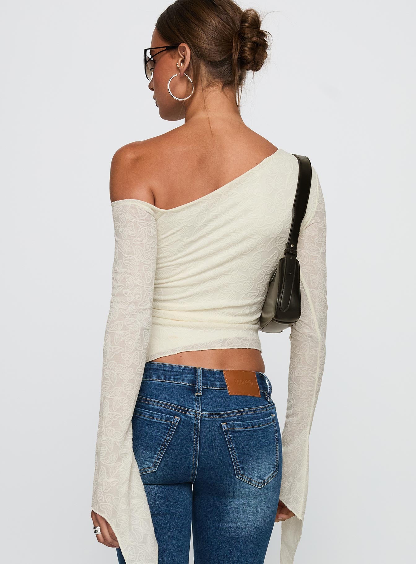 Face Card Long Sleeve Top Cream、mySite、solidvoid