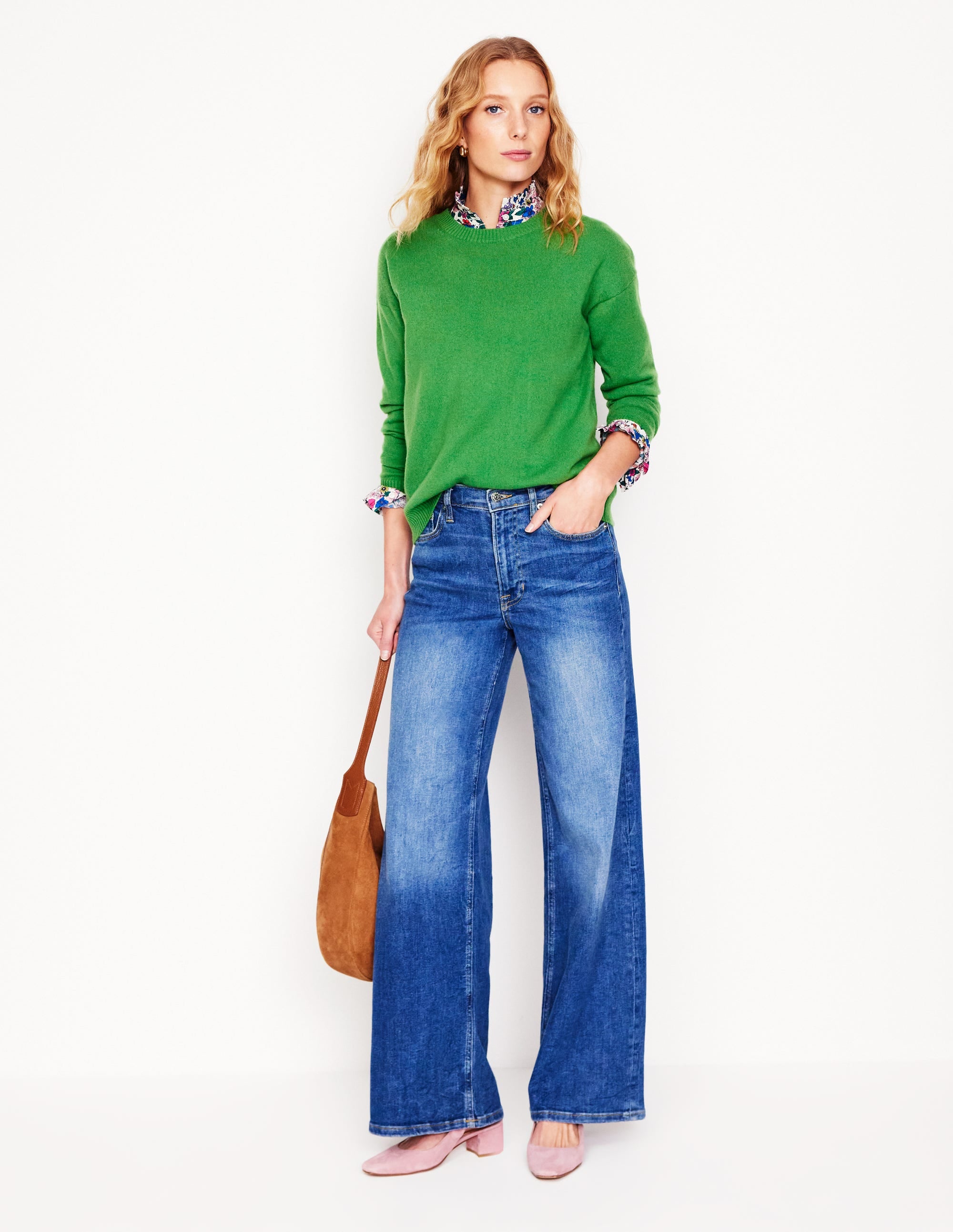 Lydia Cashmere Jumper-Paradise Green、mySite、ashleygrahame