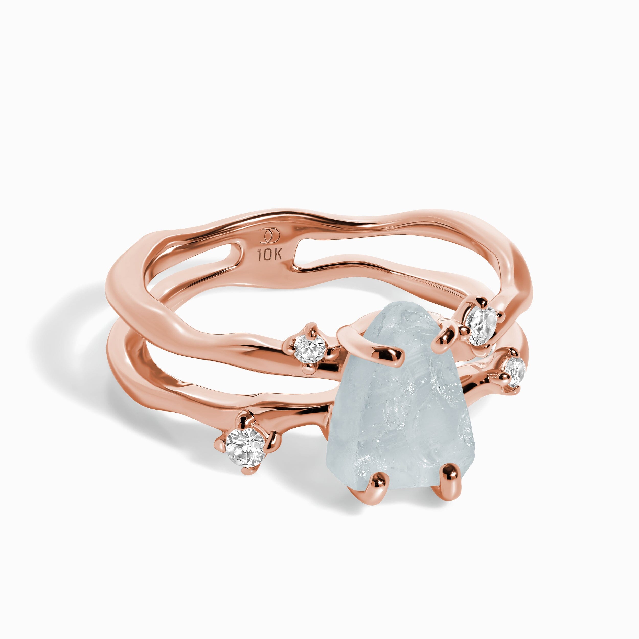 Raw Crystal Ring - Flow Aquamarine、mySite、hinf8tx79