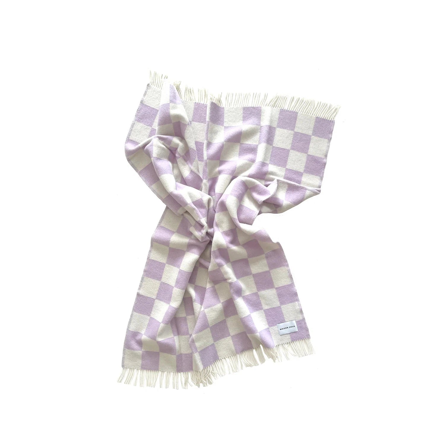 Checkerboard Lilac White Blanket、mySite、gigharbornorthrealestate