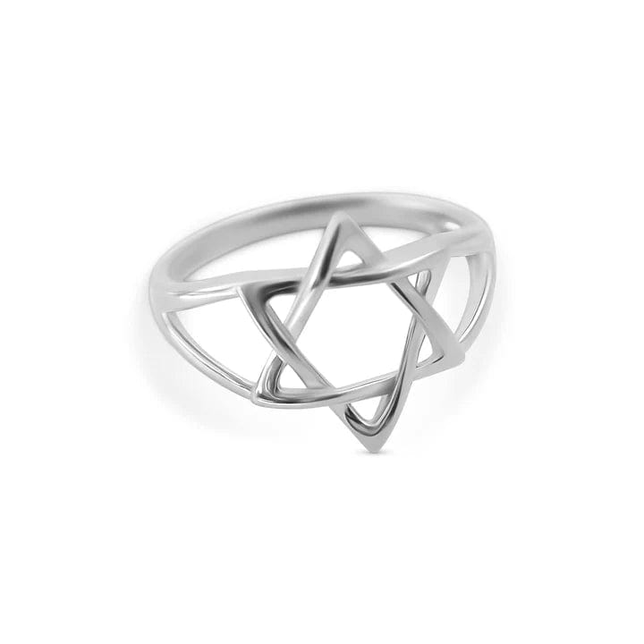 Split Shank Star of David Ring - 14k Yellow, White or Rose Gold、mySite、topwebapps