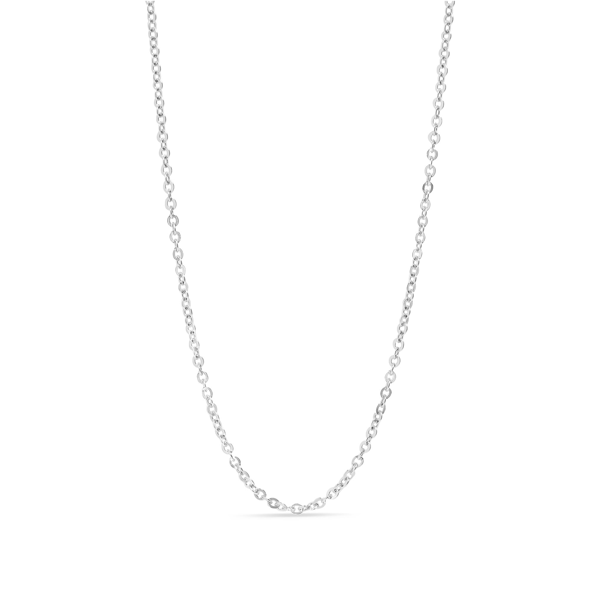 Sterling Silver Platinum Plated Loop Chain / SSC0004、mySite、dreamappss