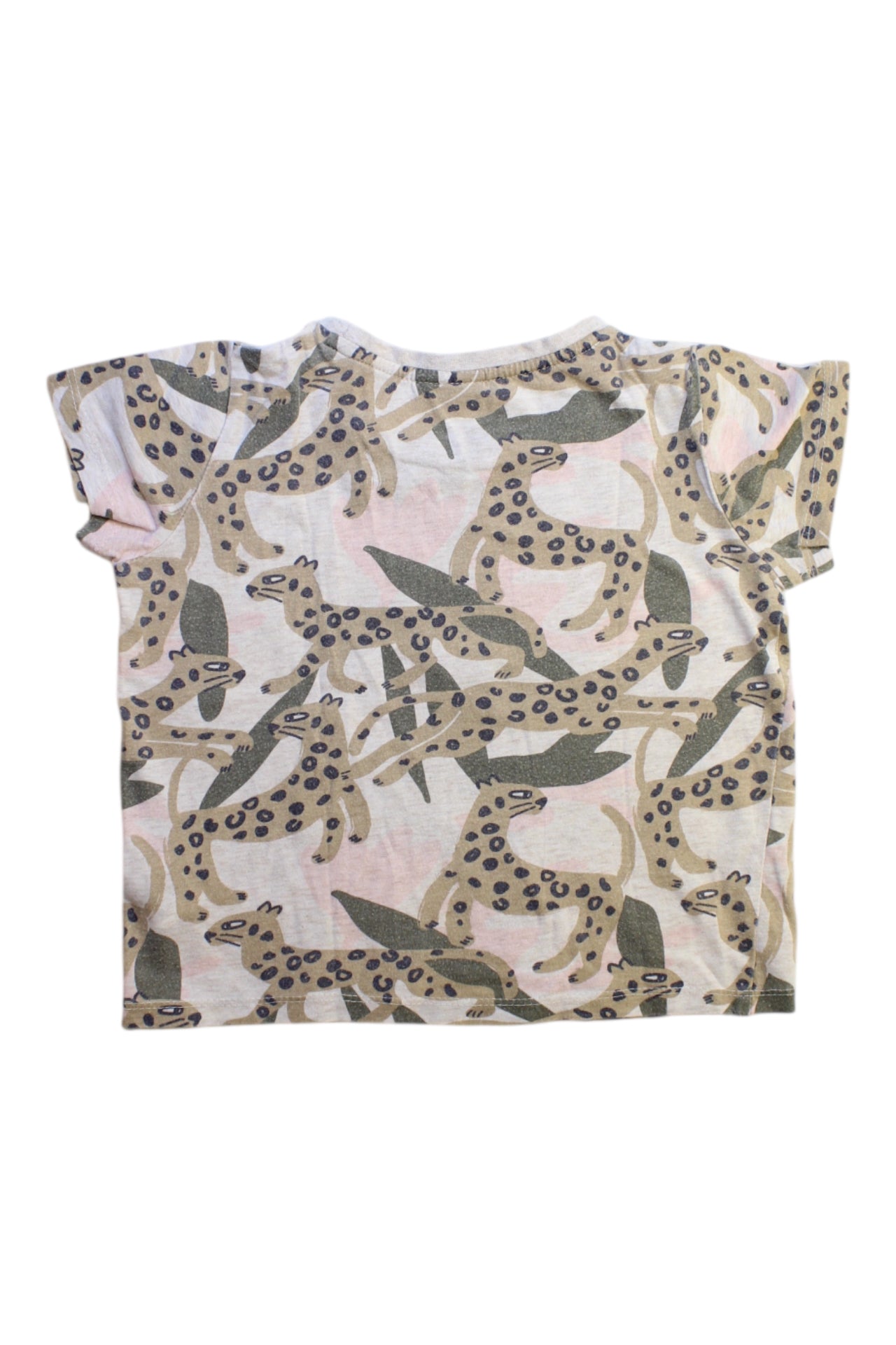 Seed Animal Print Short Sleeve T-Shirt - Size 3T、mySite、g9winljtr