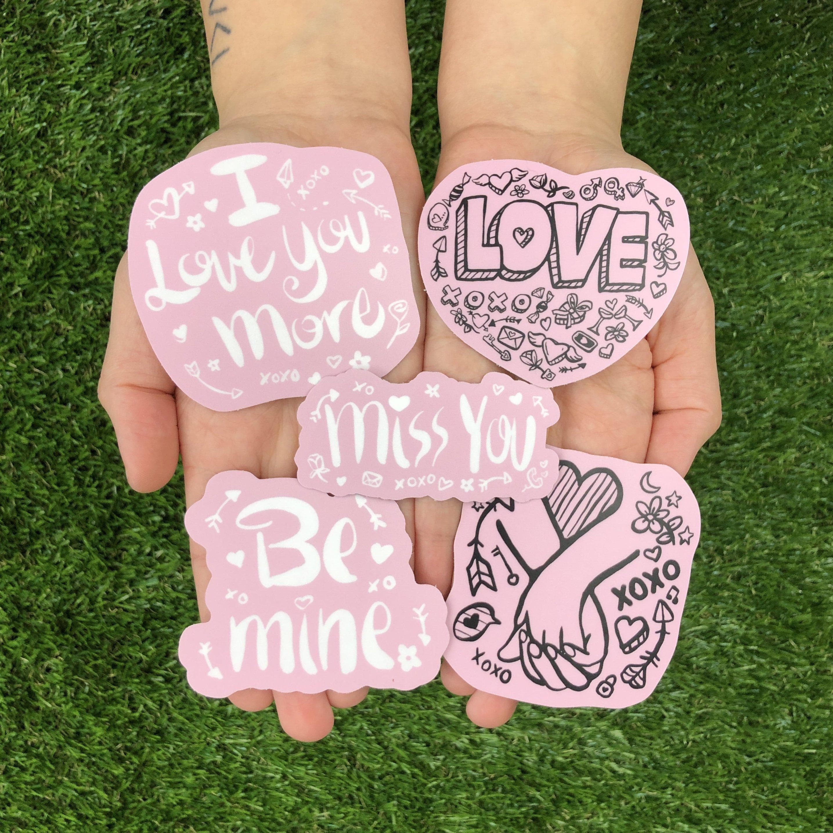  Valentine's Sticker Pink 9 Pack、mySite、elrpsem3k