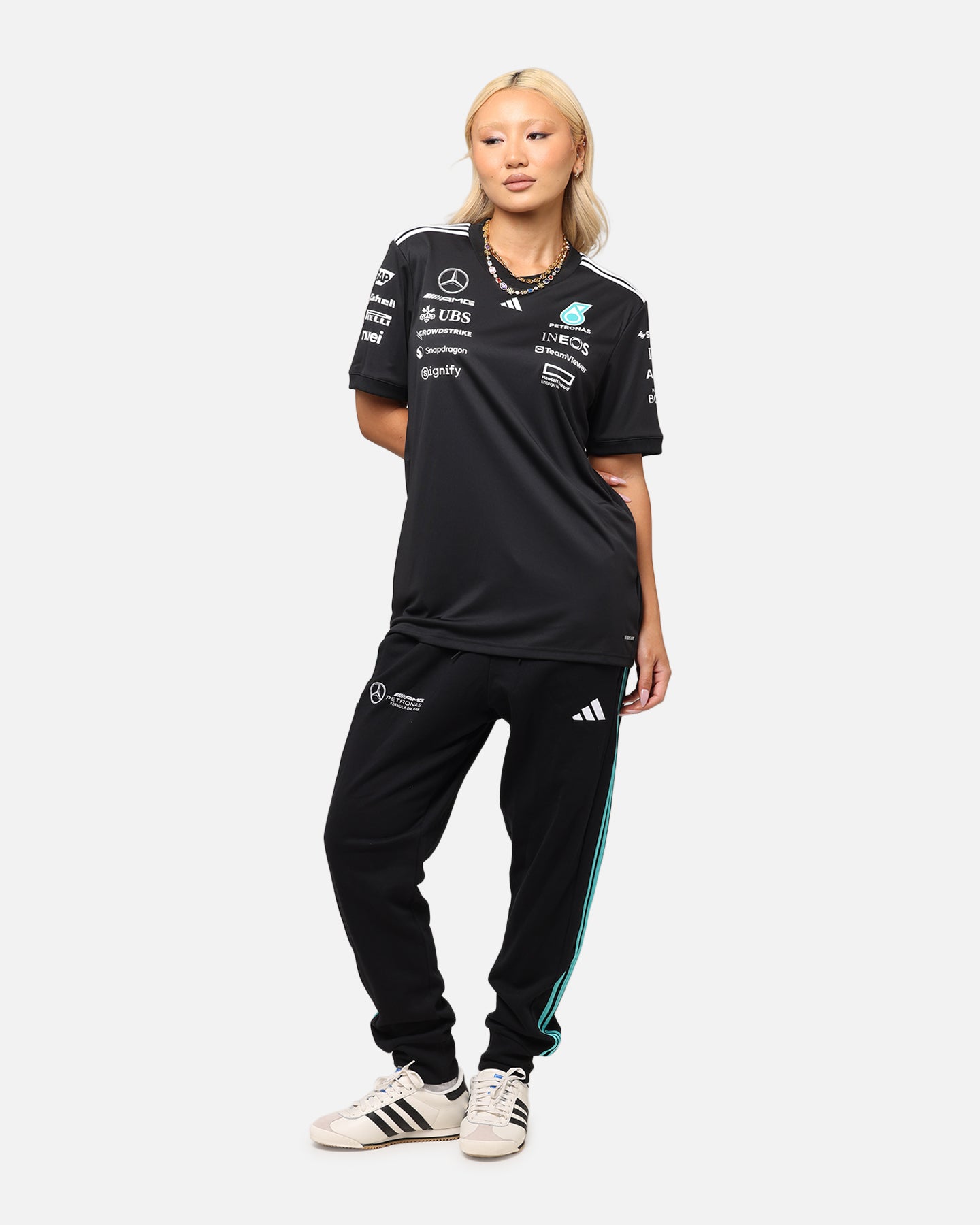 adidas x Mercedes-AMG PETRONAS Formula One F1 DNA Joggers Black/White、mySite、zt4zffjzw