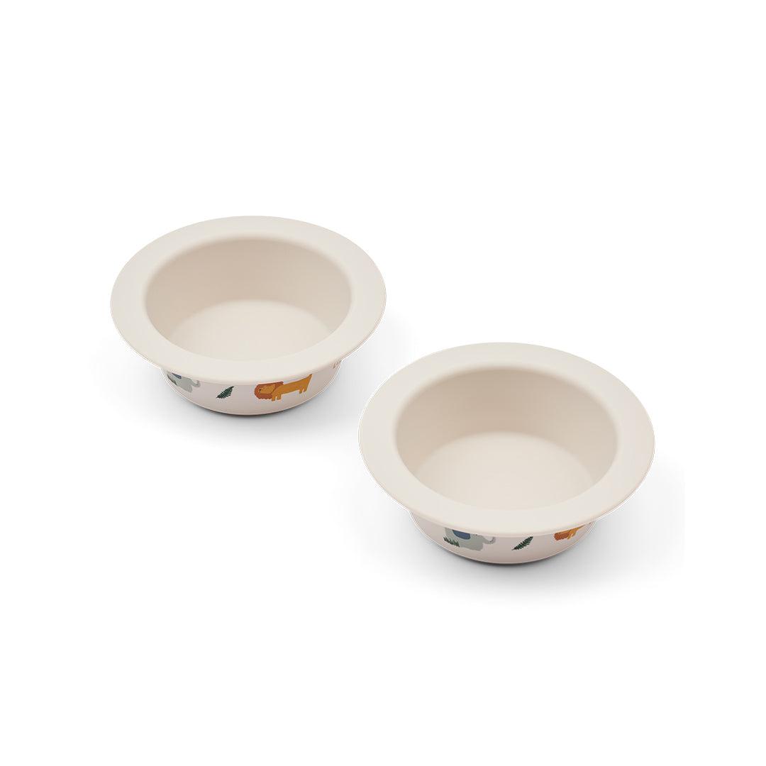  Liewood Peony Printed Suction Bowl 2-Pack - Safari Sandy Mix、mySite、merchandisen
