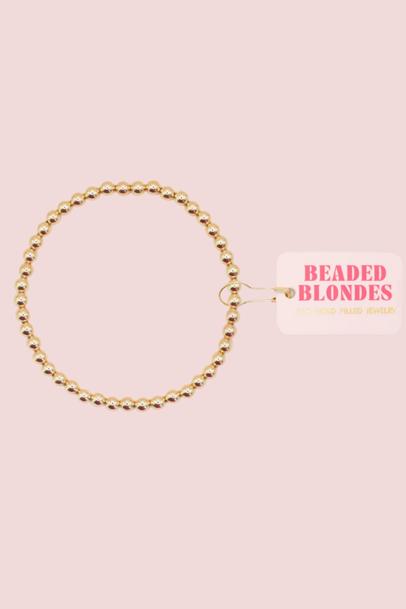 4MM Gold Beaded Bracelet- S/M、mySite、hinf8tx79