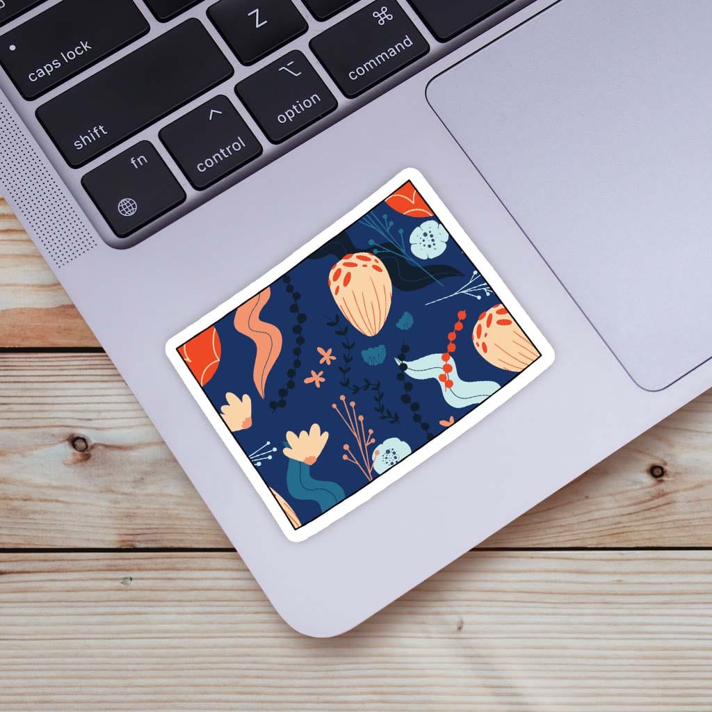  Colorado Blue Floral Abstract Sticker、mySite、ghnorth