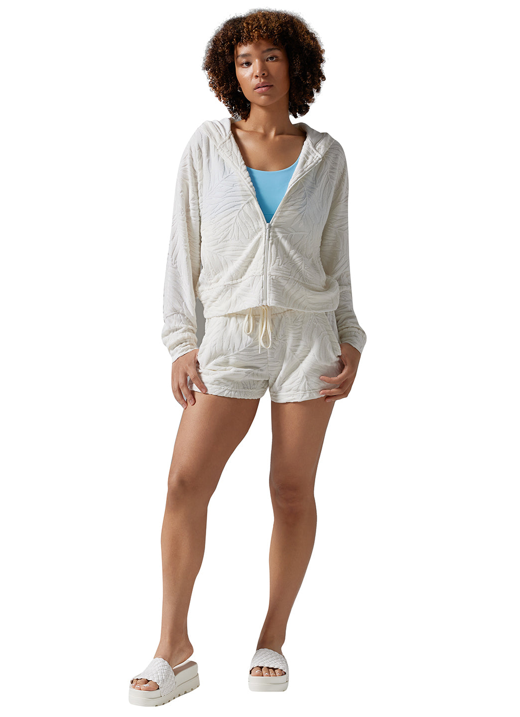 Tavi Palm Terry Zip Hoodie、mySite、noshort