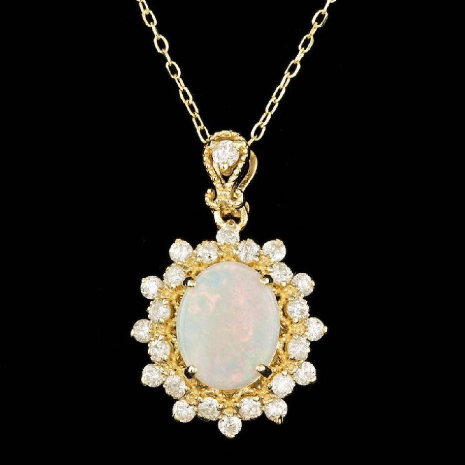 Genuine Opal and Diamond- Pendant、mySite、g9winljtr