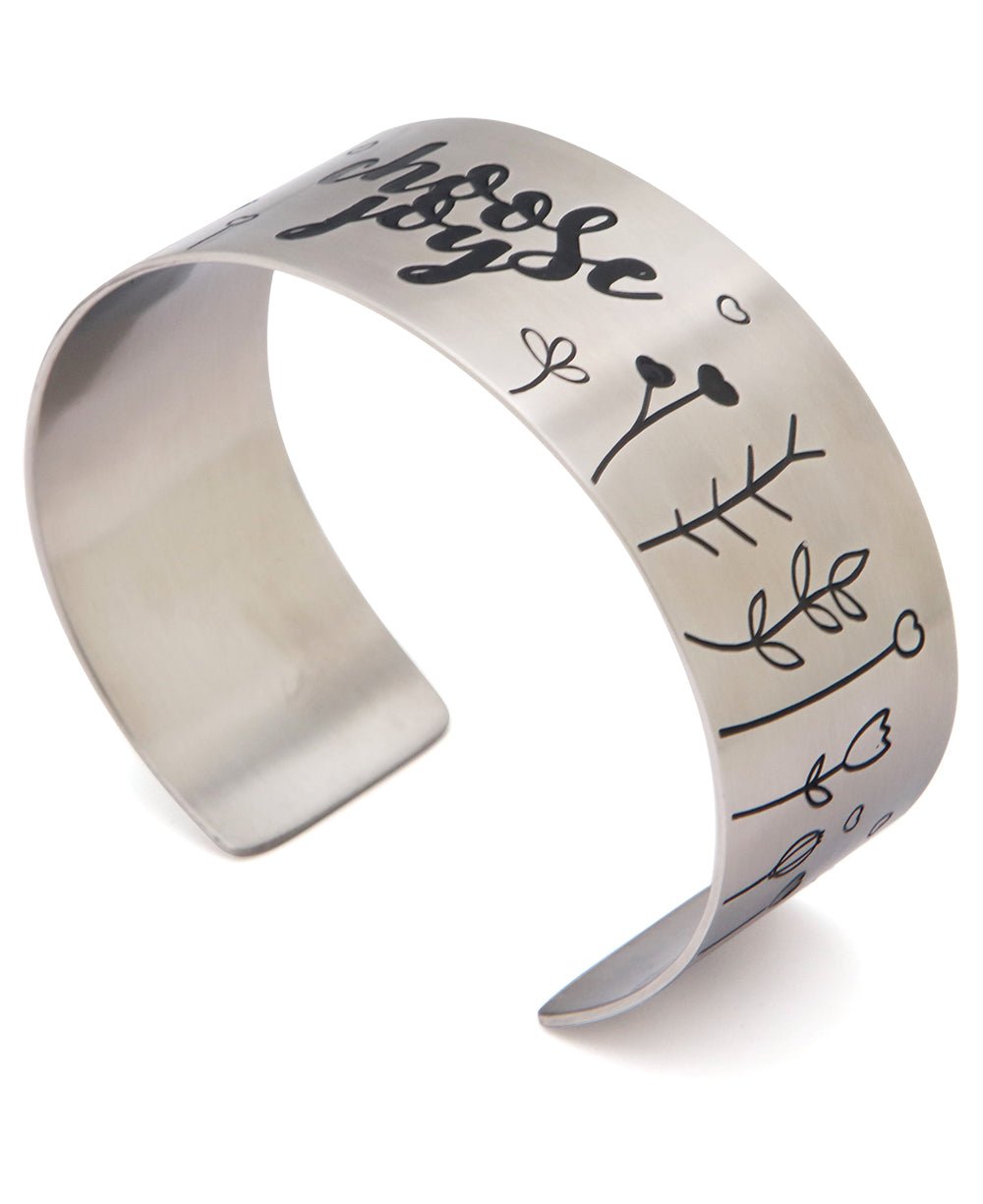 Choose Joy Adjustable Stainless Steel Cuff Bracelet、mySite、topwebapps