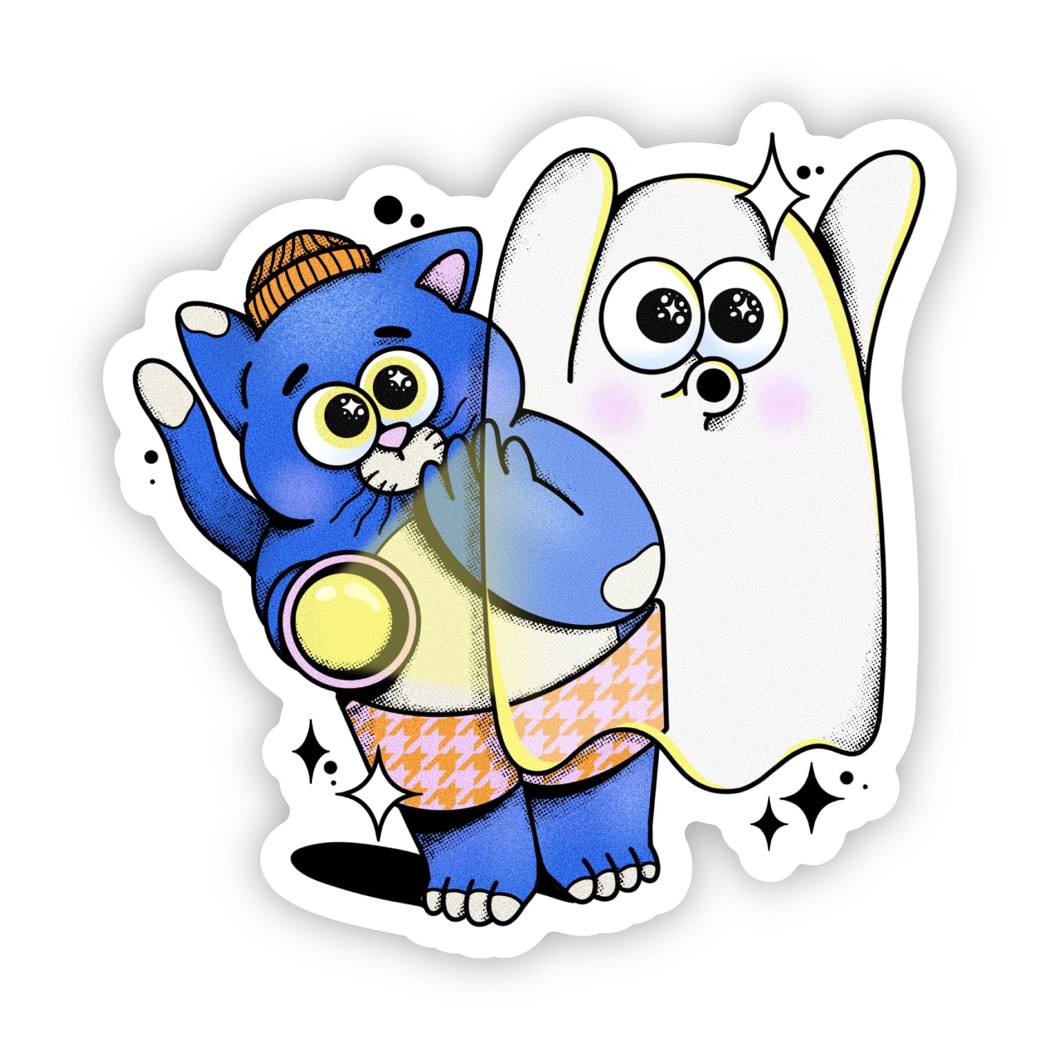  Ghost & Blue Cat Sticker、mySite、elrpsem3k