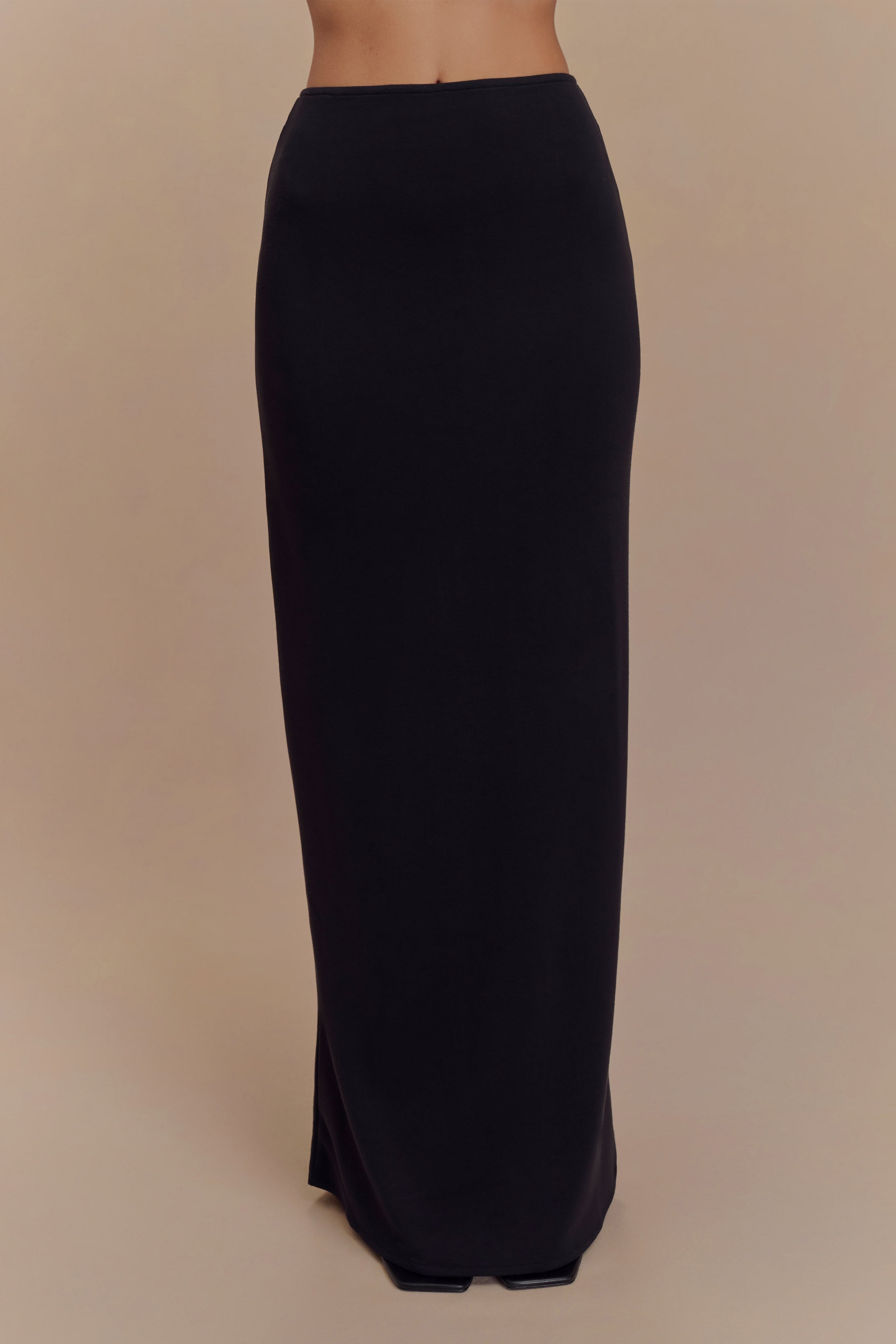 Eris Scuba Jersey Maxi Skirt - Black、mySite、solidvoid