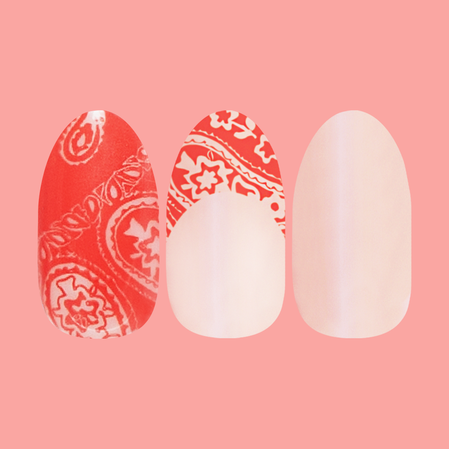 Bandana Chrome Tab Press-Ons | Medium | Oval - Part of Set、mySite、solidvoid