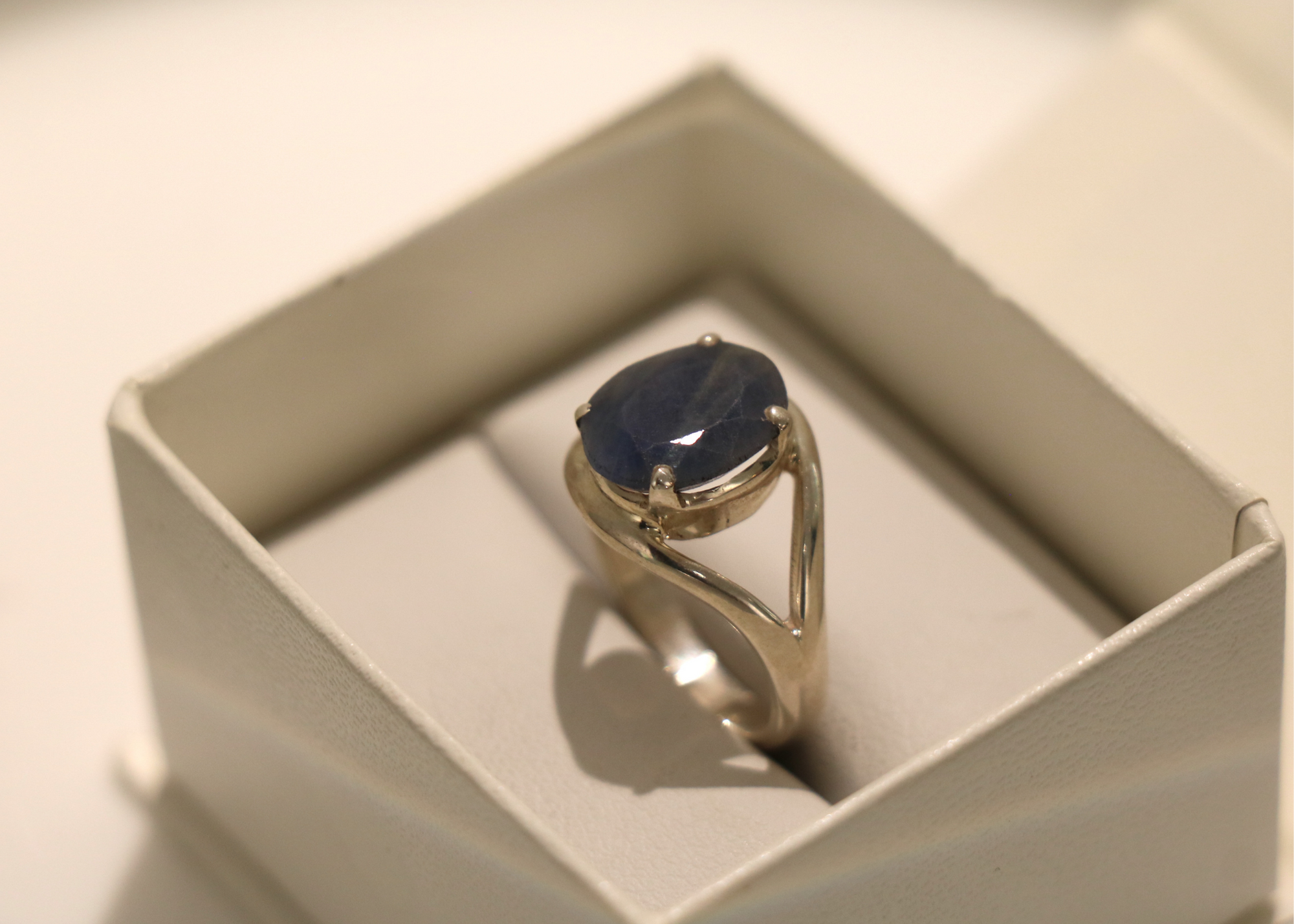 Faceted Blue Sapphire Ring (Sterling Silver)、mySite、topwebapps
