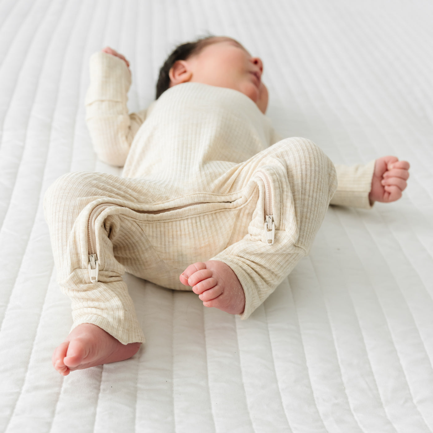 Heather Oatmeal Ribbed Crescent Zippy、mySite、g9winljtr