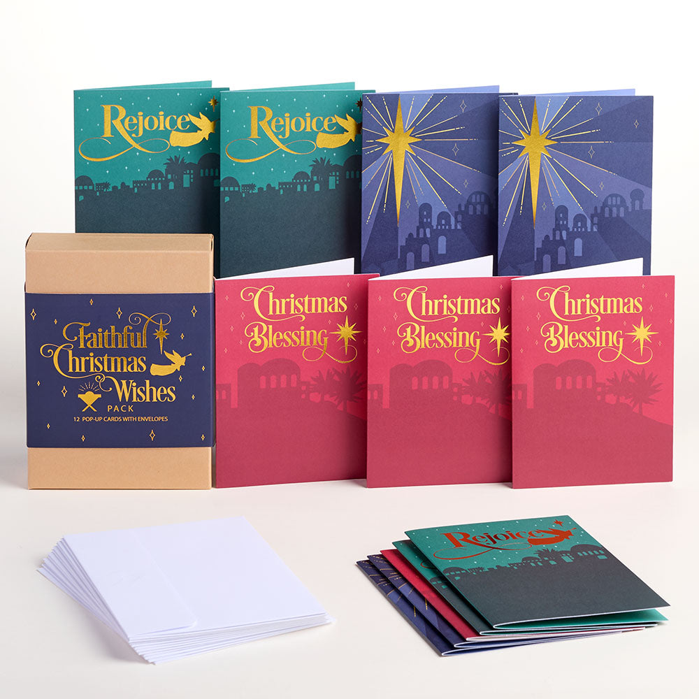 Faithful Christmas Wishes Box Set (Assorted 12-Pack): Paperpop® Card、mySite、solidvoid