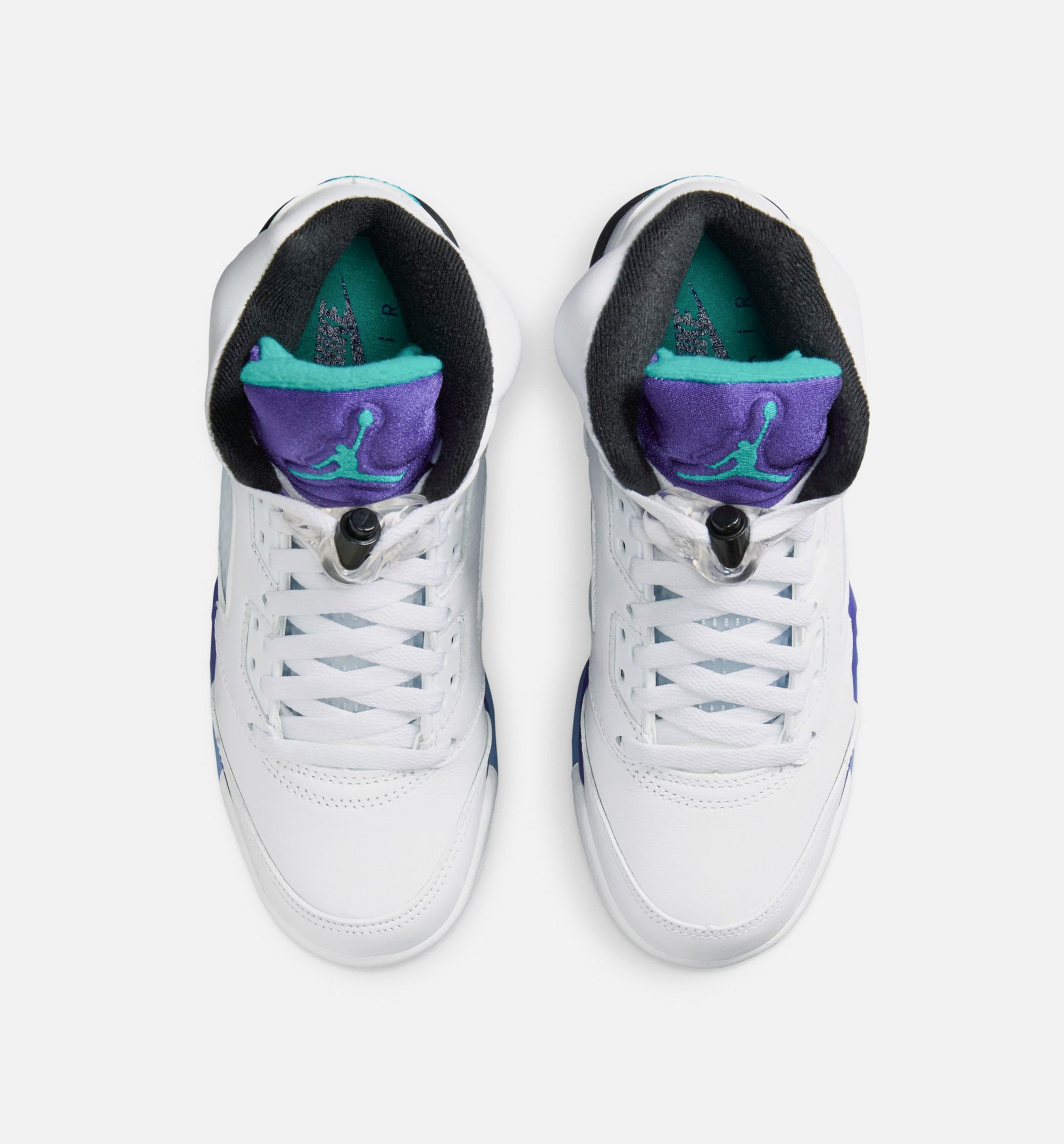 Air Jordan 5 Retro Grape Grade School Lifestyle Shoe - White/New Emerald/Grape Ice/Black、mySite、dreamappss