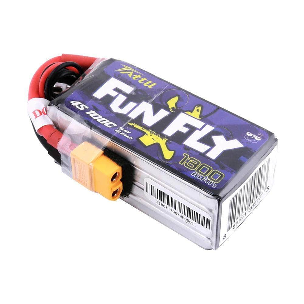  Tattu FunFly 14.8V 4S 1300mAh 100C LiPo Battery - XT60、mySite、merchandisen