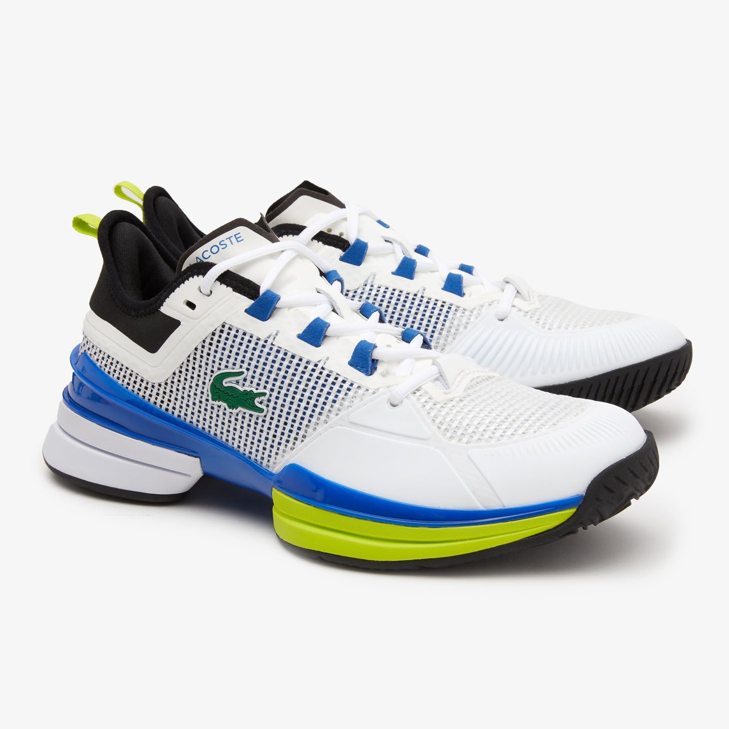 Lacoste AG-LT21 Ultra Textile Men's Tennis Shoes (White/Blue)、mySite、neckold