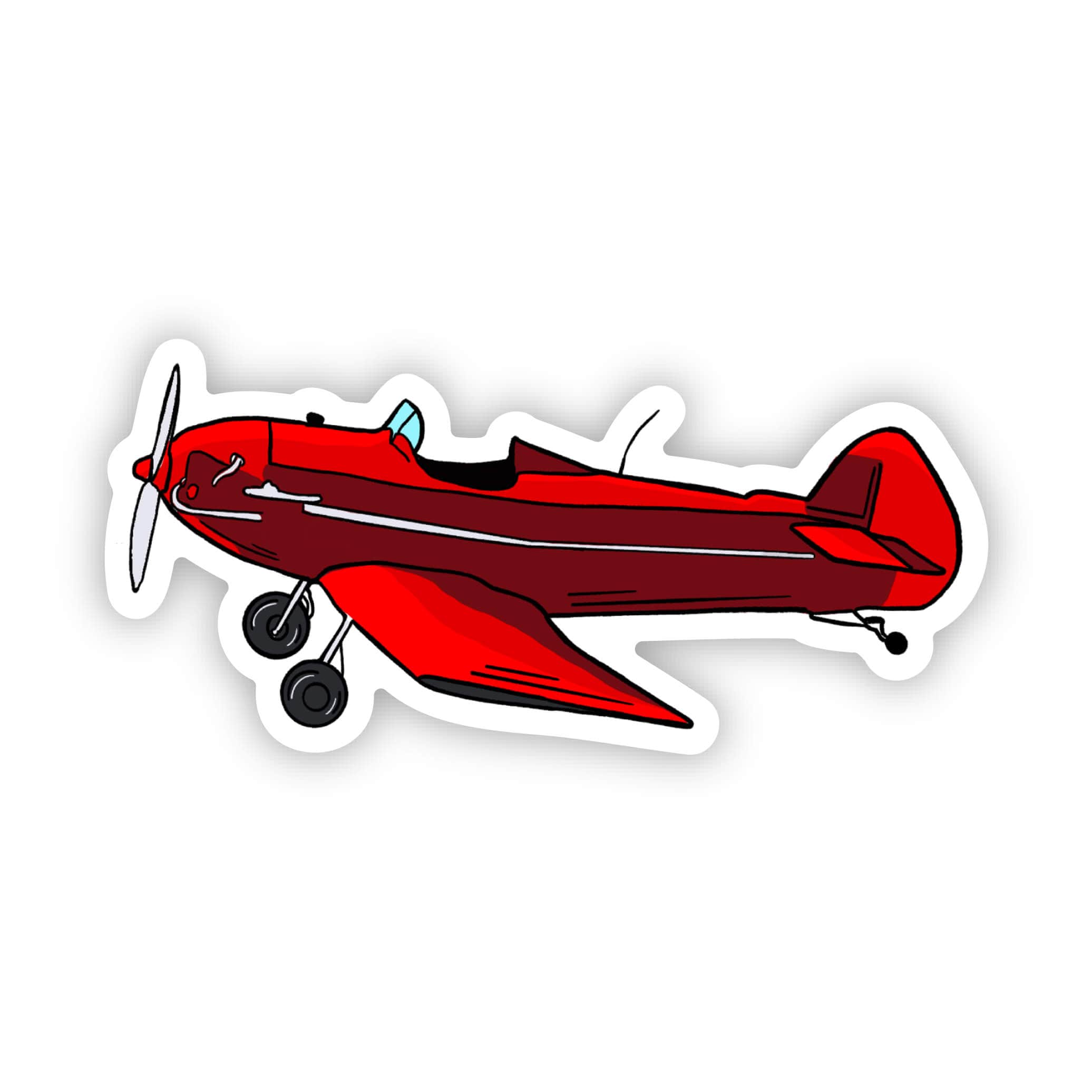  Little Red Airplane Sticker、mySite、ghnorth