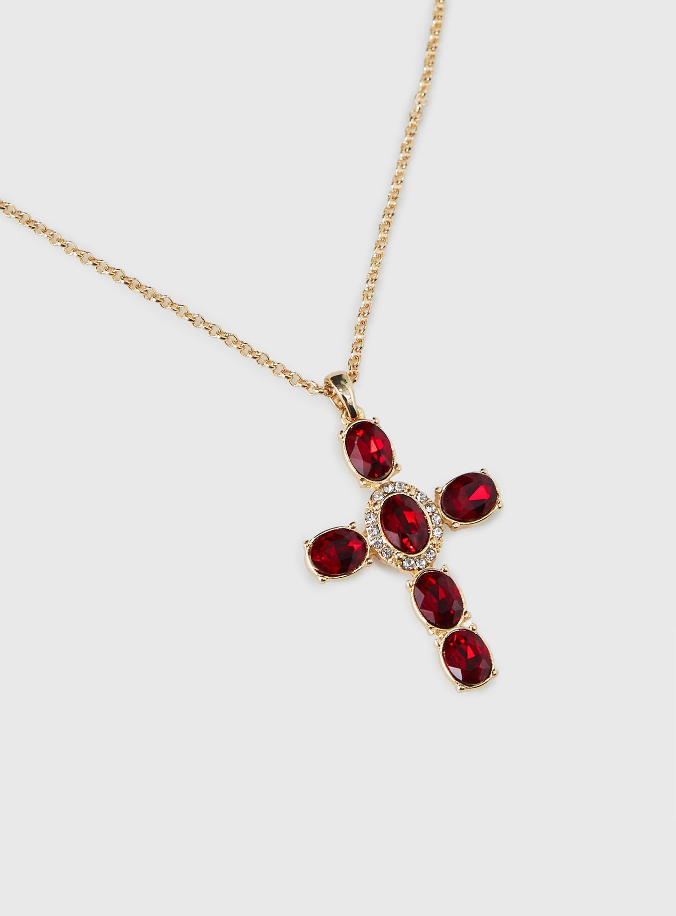 Jacintha Necklace Gold / Red、mySite、solidvoid