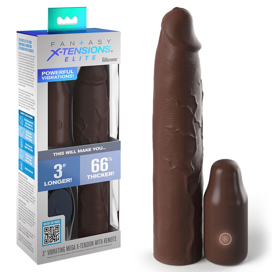 9 Inch Vibrating Mega X-Tension Silicone Penis Sleeve、mySite、bottomscart