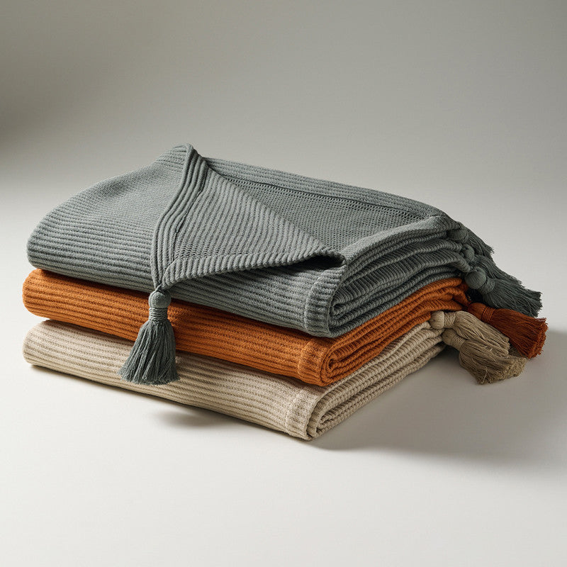 Cotton Bamboo Throw | Cord Rib | Corn Row | Seaweed、mySite、camillekostekn