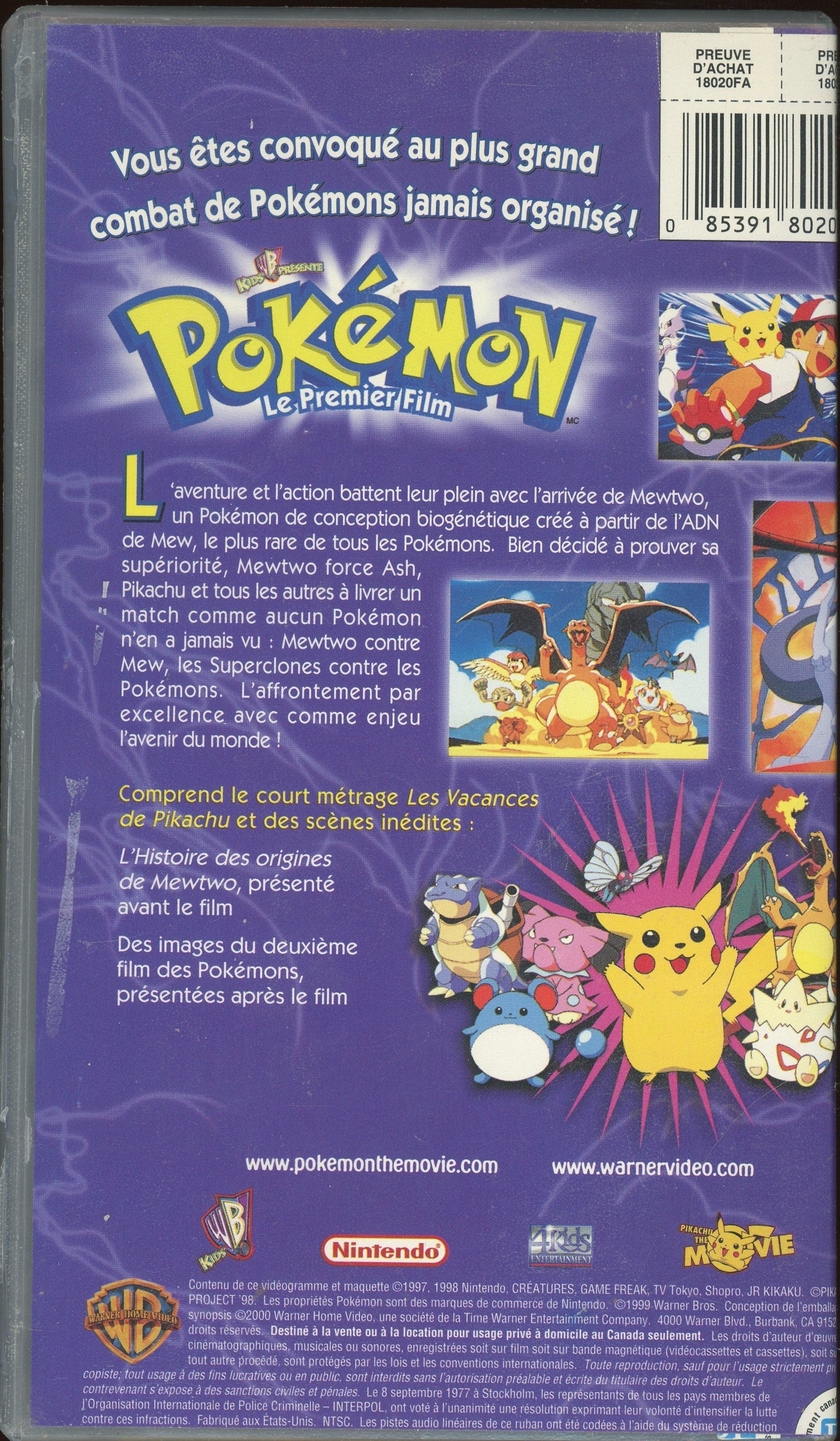 N.150 Mewtwo C. Mew Le Premier Film Pokémon French Version Tape、mySite、waistdrama