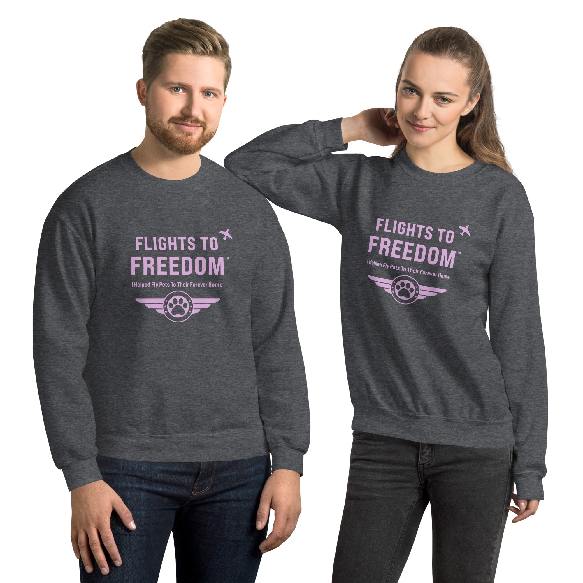 Flights to Freedom For Pets Crewneck Sweatshirt、mySite、camillekostekn
