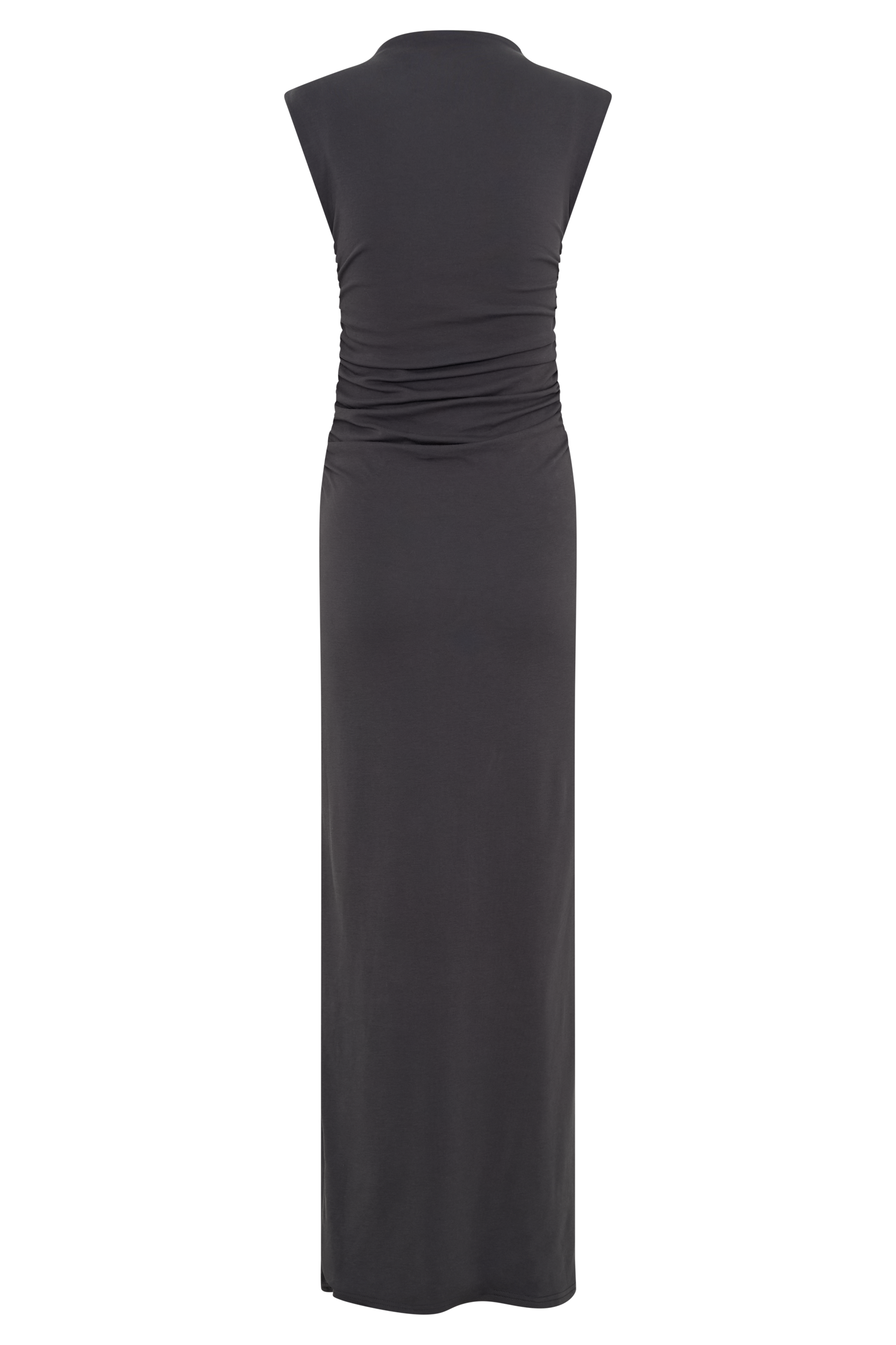 Elliot High Neck Sleeveless Maxi Dress - Dark Charcoal、mySite、solidvoid