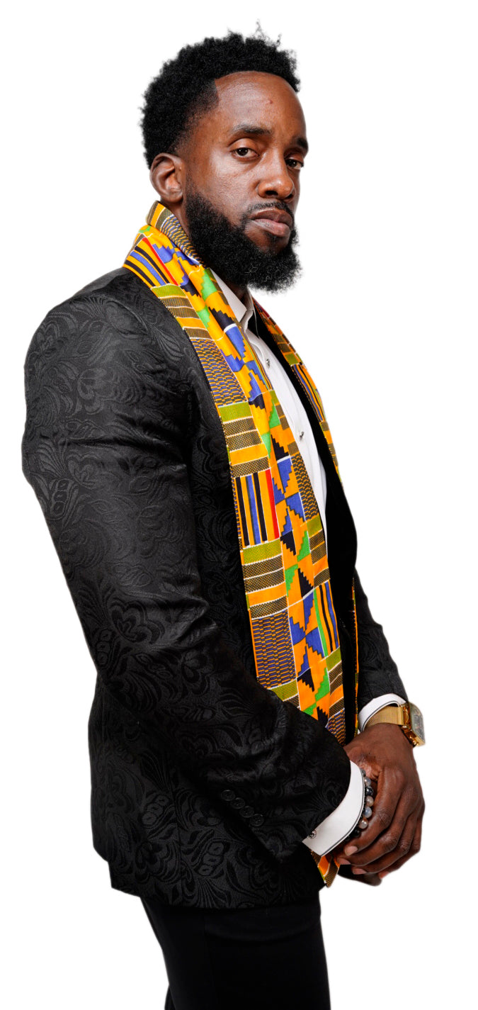 Dupsie's Akannipa Kente African Print Stole/Sash DP4075S、mySite、solidvoid