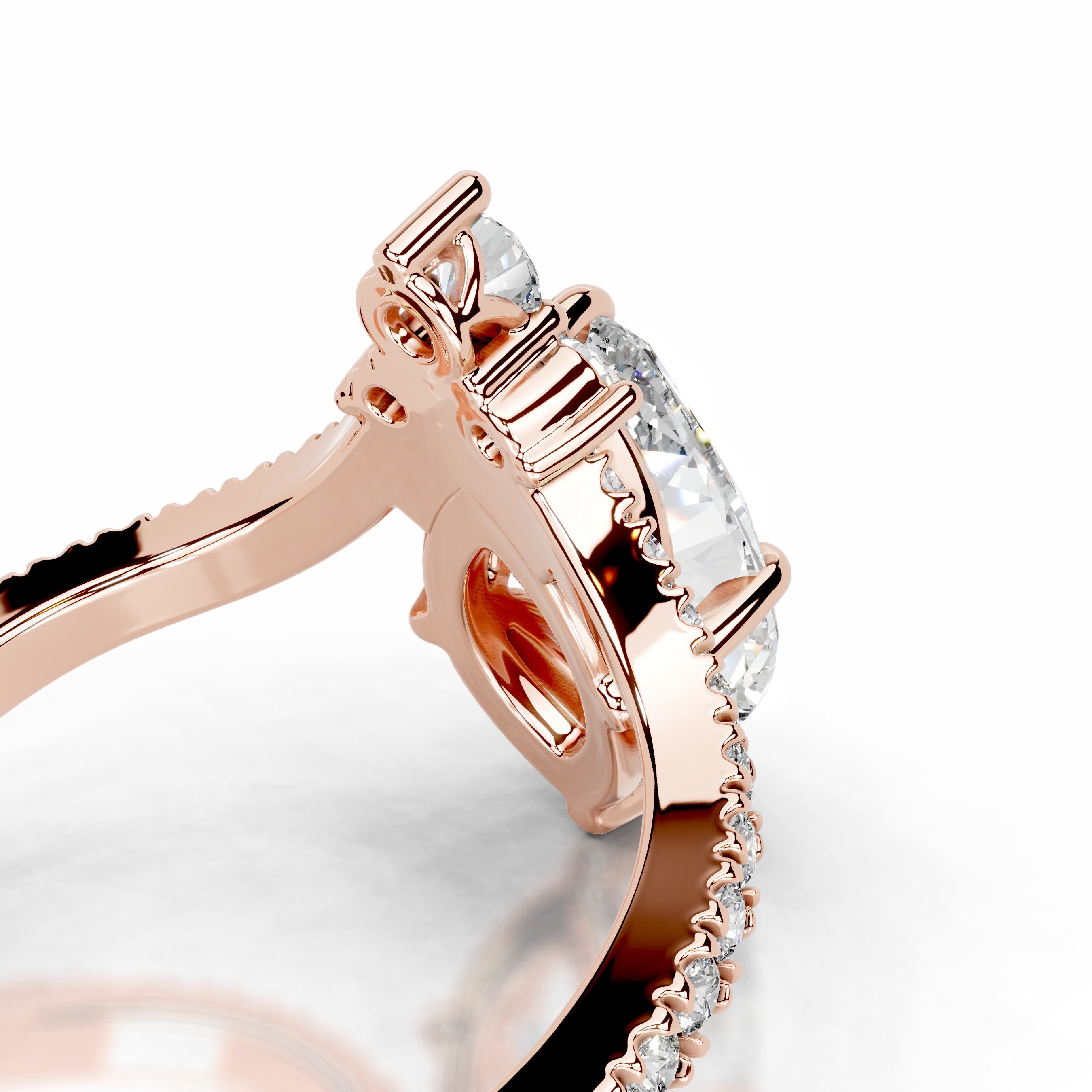 Tia Diamond Engagement Ring - 14K Rose Gold、mySite、hinf8tx79