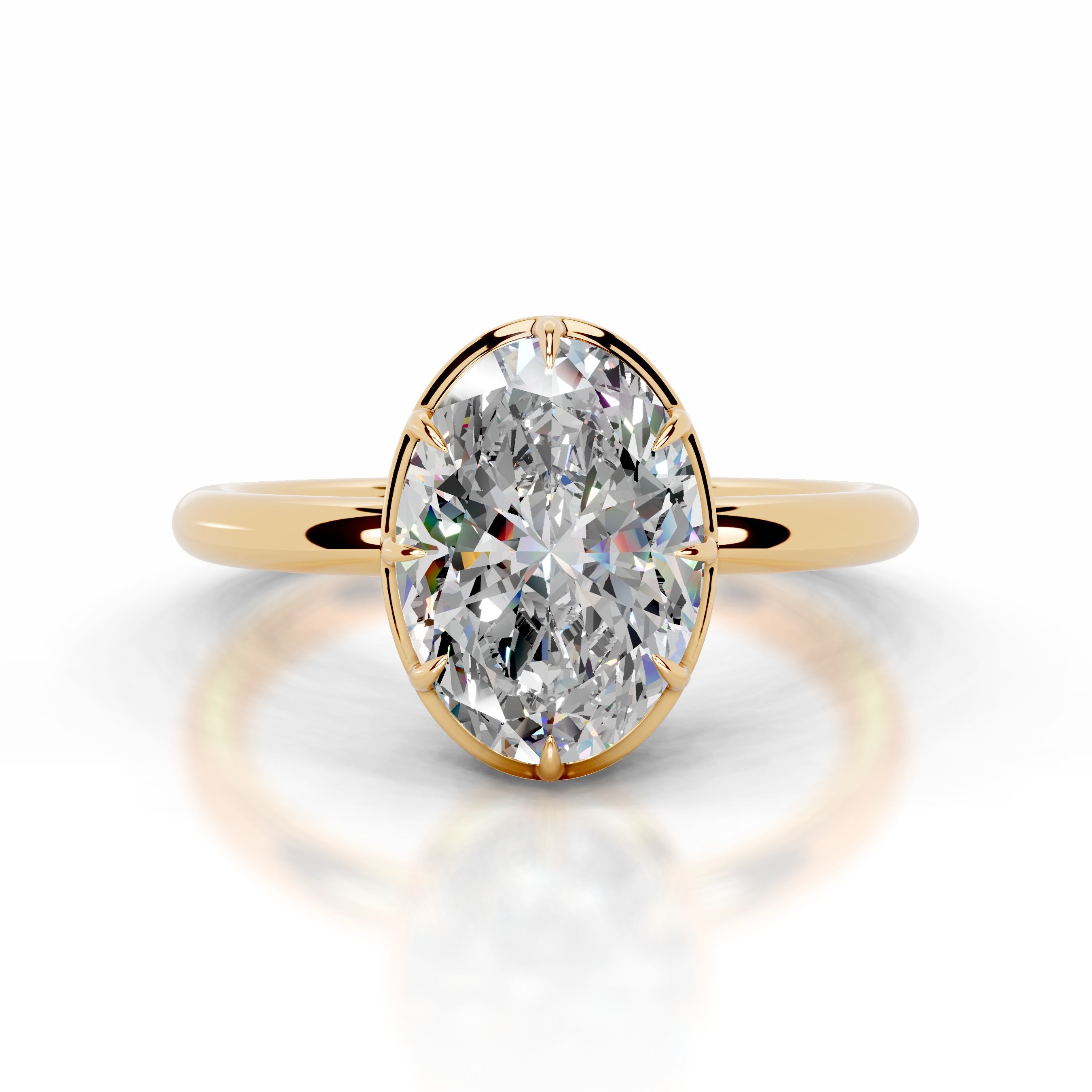 Narcisa Moissanite Ring - 18K Yellow Gold、mySite、hinf8tx79