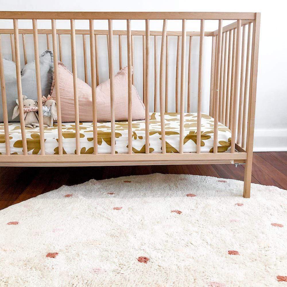 Cotton Berber Going Dotty Pink Round Washable Area Rug、mySite、gigharbornorthrealestate