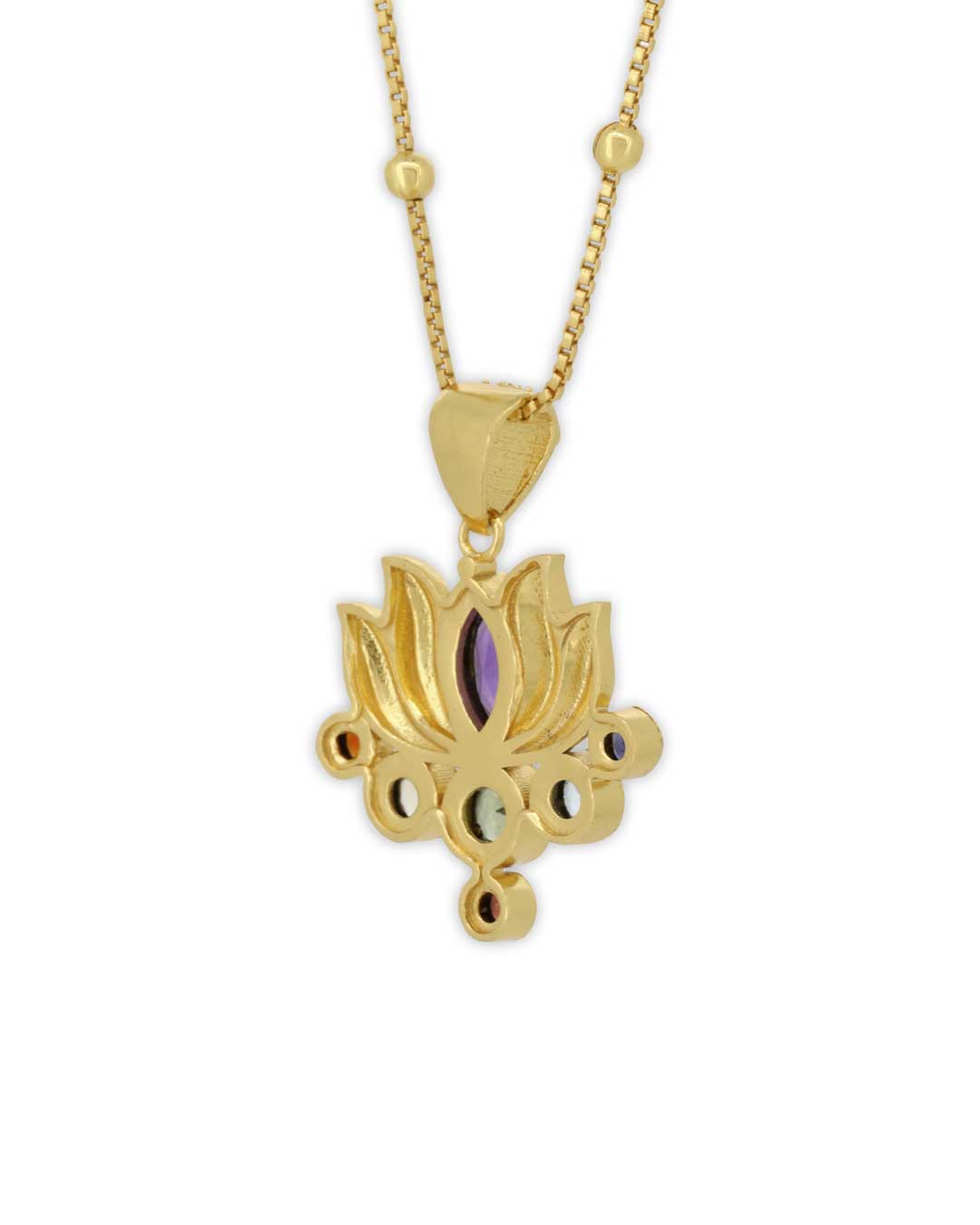 Chakra Gemstone Gold Plated Necklace、mySite、topwebapps