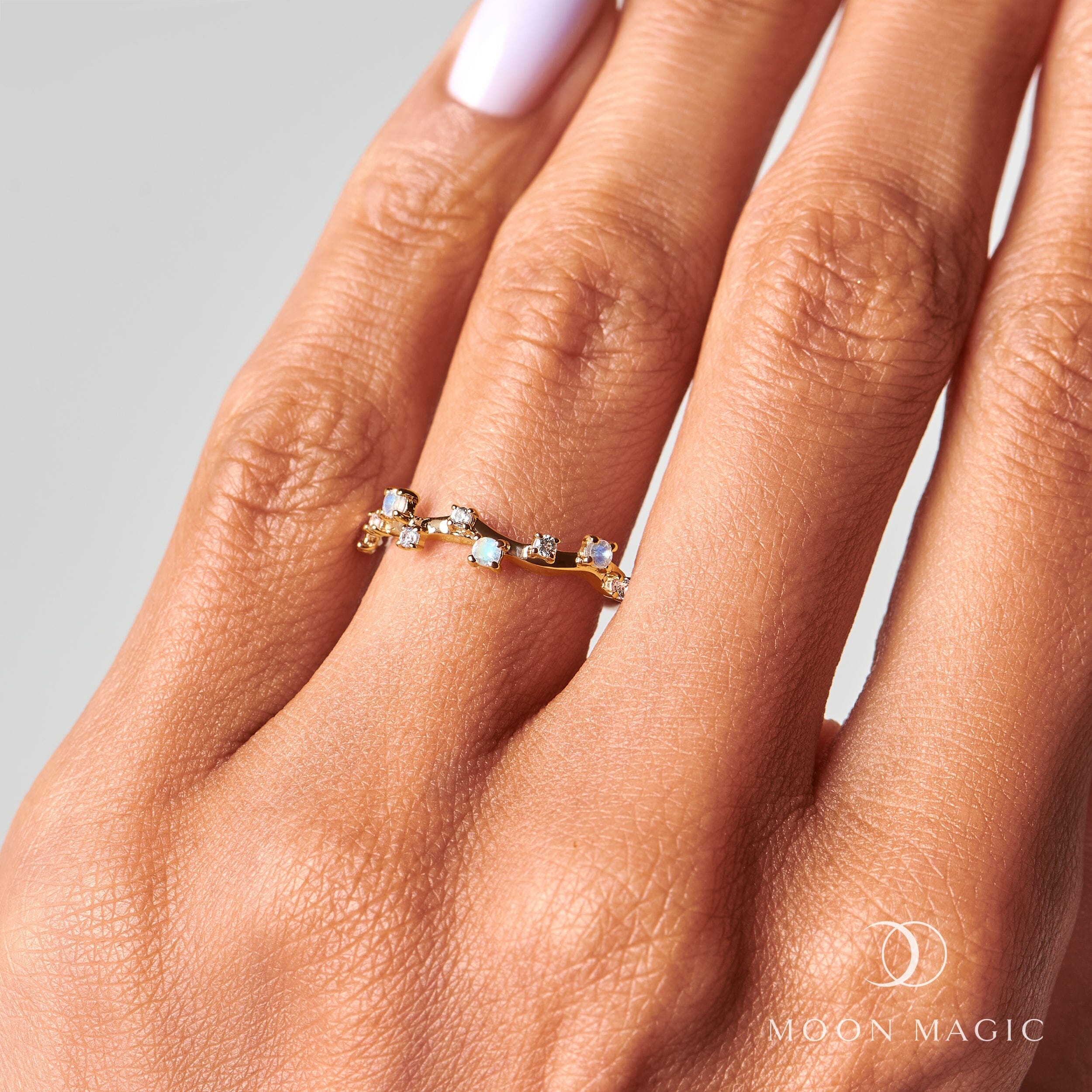 Moonstone Ring - Stardust Band、mySite、hinf8tx79