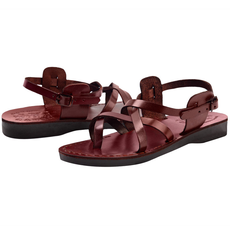 Holy Land Market Men/Women Biblical Jesus Leather Sandals/Slides From Jerusalem (Jesus Style IV)、mySite、topwebapps