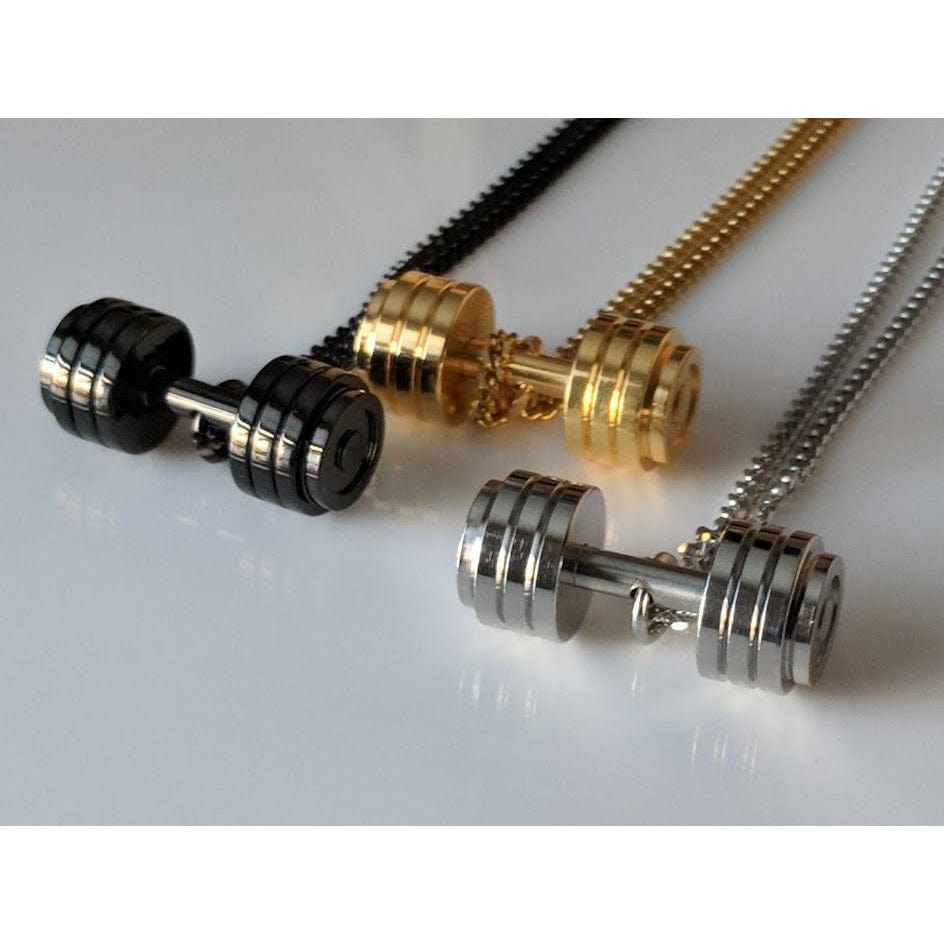 Stainless Steel Barbell Necklace for the Weightlifters、mySite、g9winljtr