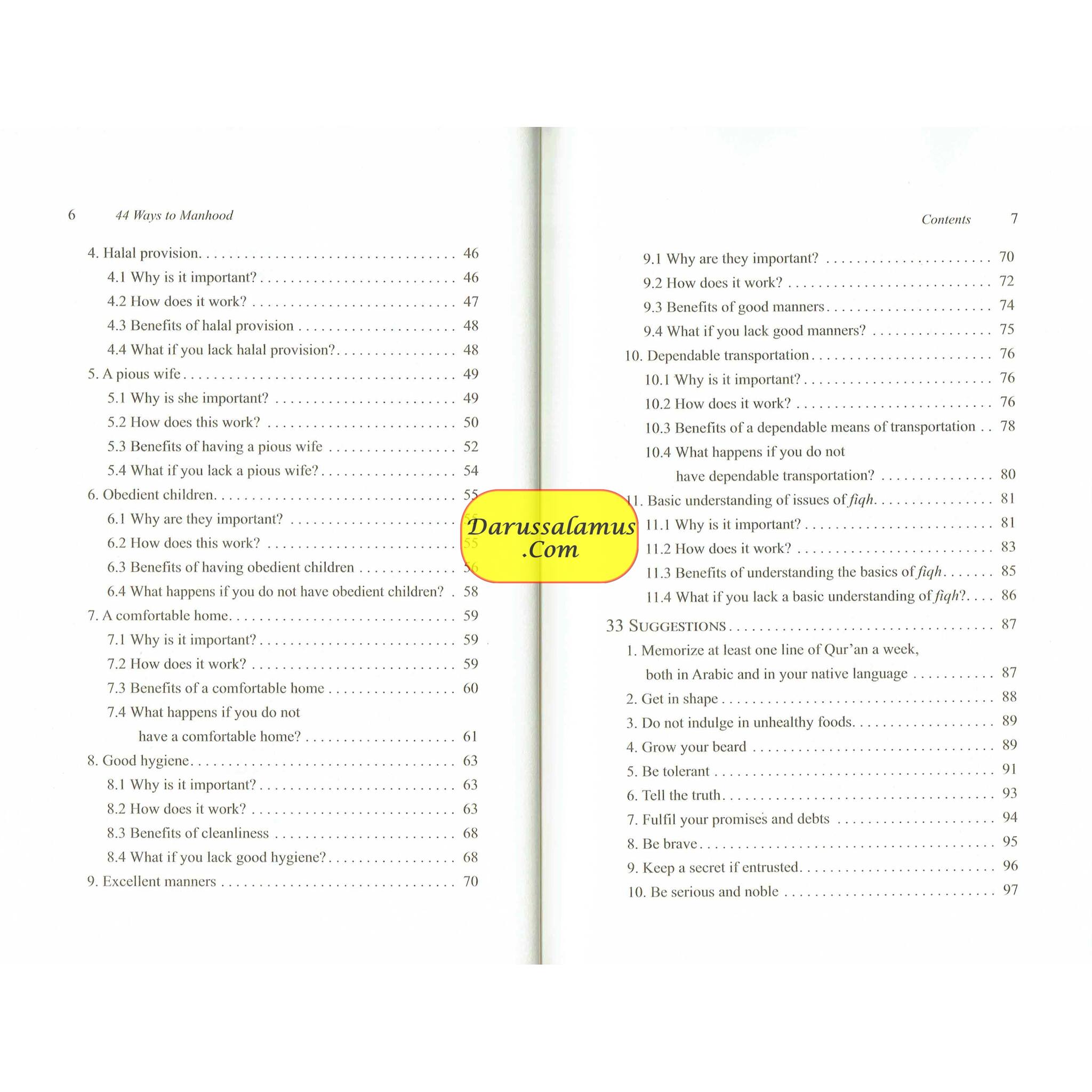 44 Ways to Manhood: Breaking old habits and building new personalities based on Quran and Sunnah By Taymullah Abdur-Rahman、mySite、topwebapps