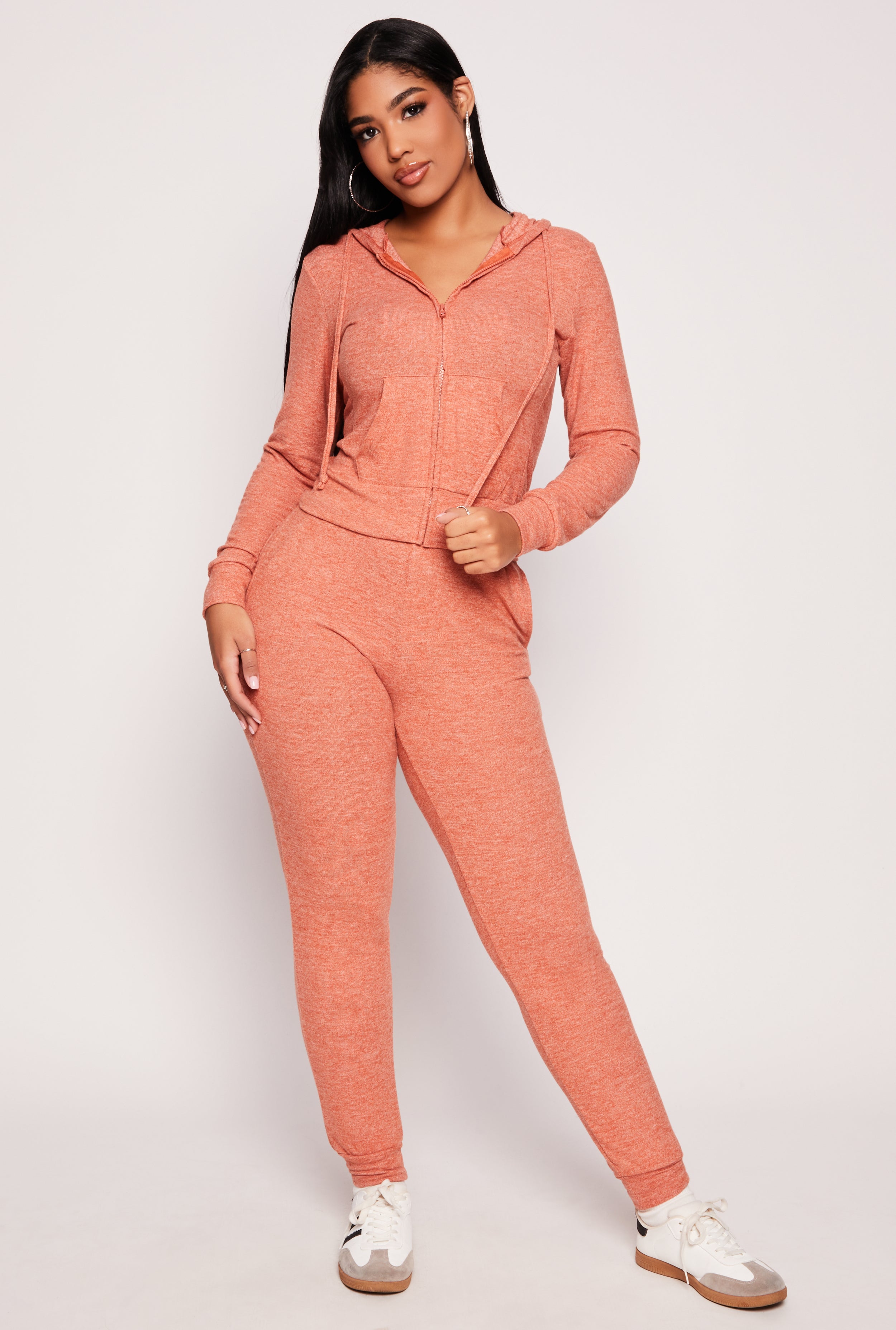 Daisy Brushed Knit Zip Front Hoodie、mySite、camillekostekn