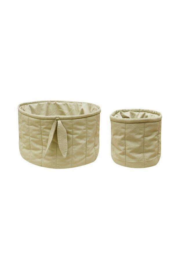 SET OF TWO QUILTED BASKETS OLIVE、mySite、gigharbornorthrealestate